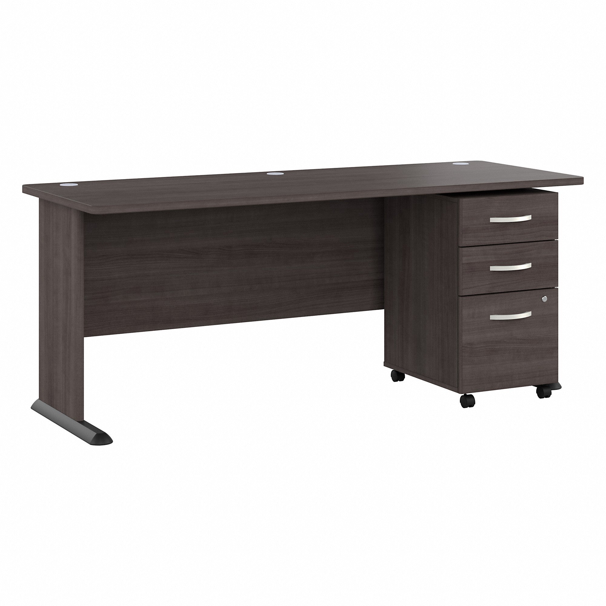 Bush Business Furniture Studio A 72W Computer Desk with 3 Drawer Mobile File Cabinet