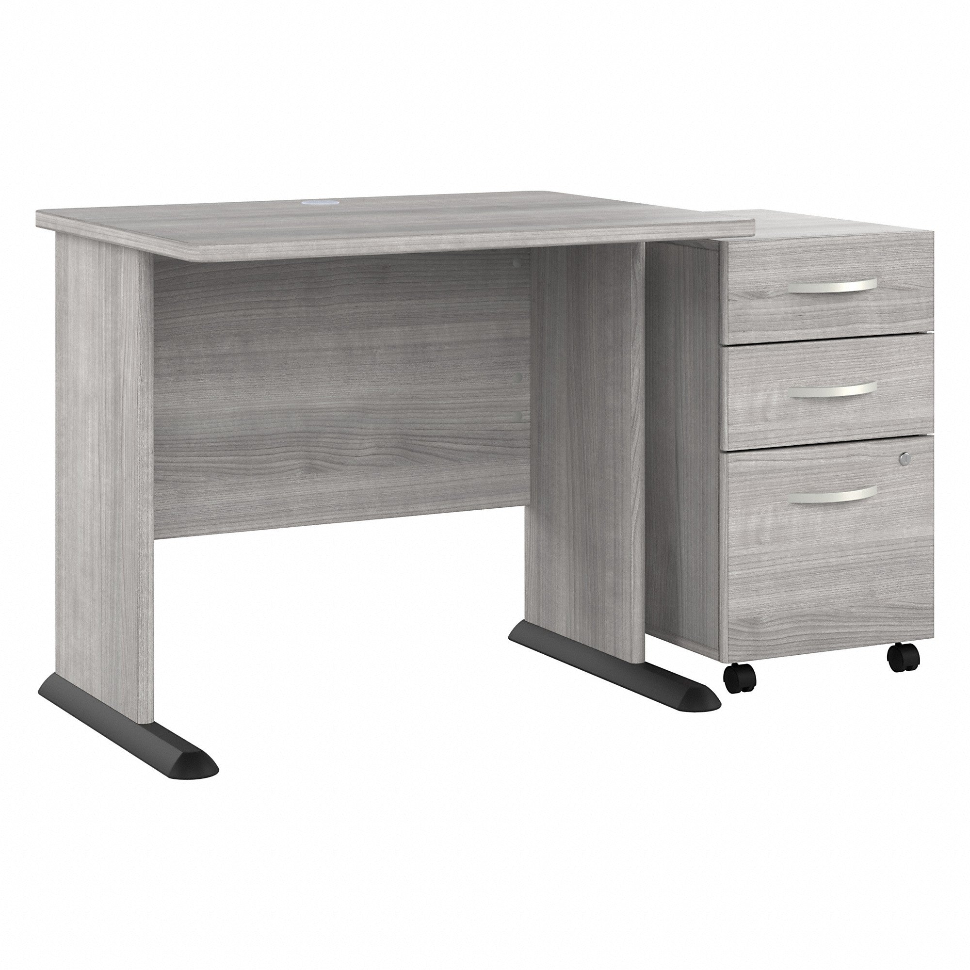 Bush Business Furniture Studio A 36W Small Computer Desk with 3 Drawer Mobile File Cabinet