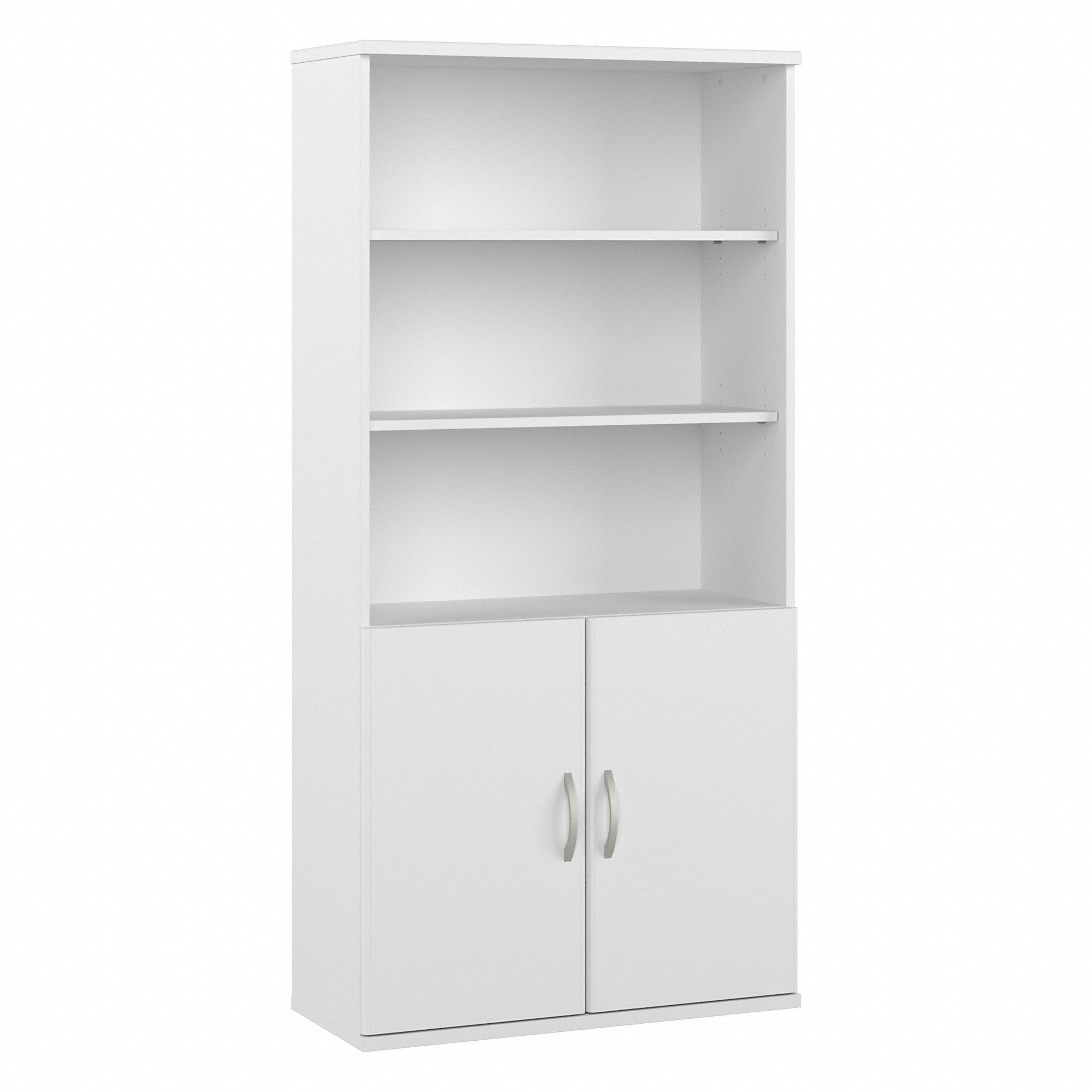 Bush Business Furniture Studio A Tall 5 Shelf Bookcase with Doors