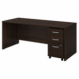 Bush Business Furniture Studio C 72W x 30D Office Desk with Mobile File Cabinet