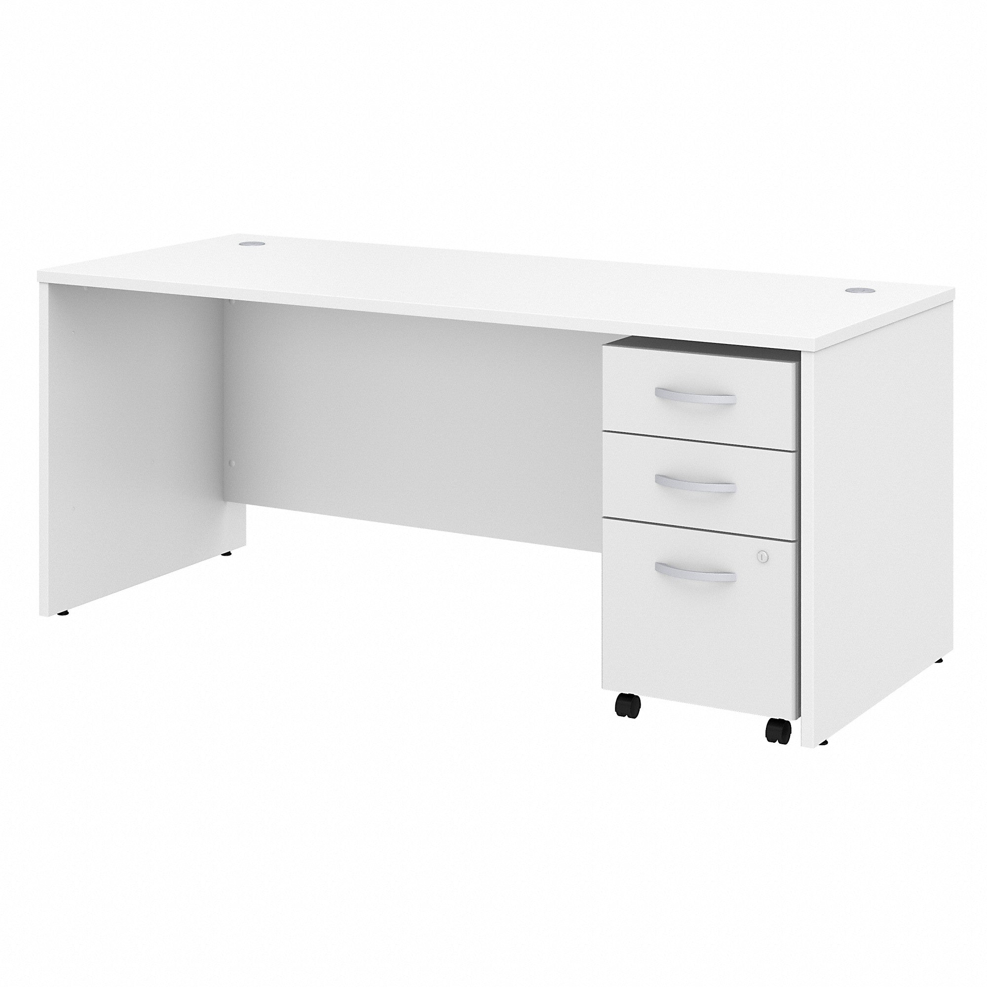 Bush Business Furniture Studio C 72W x 30D Office Desk with Mobile File Cabinet