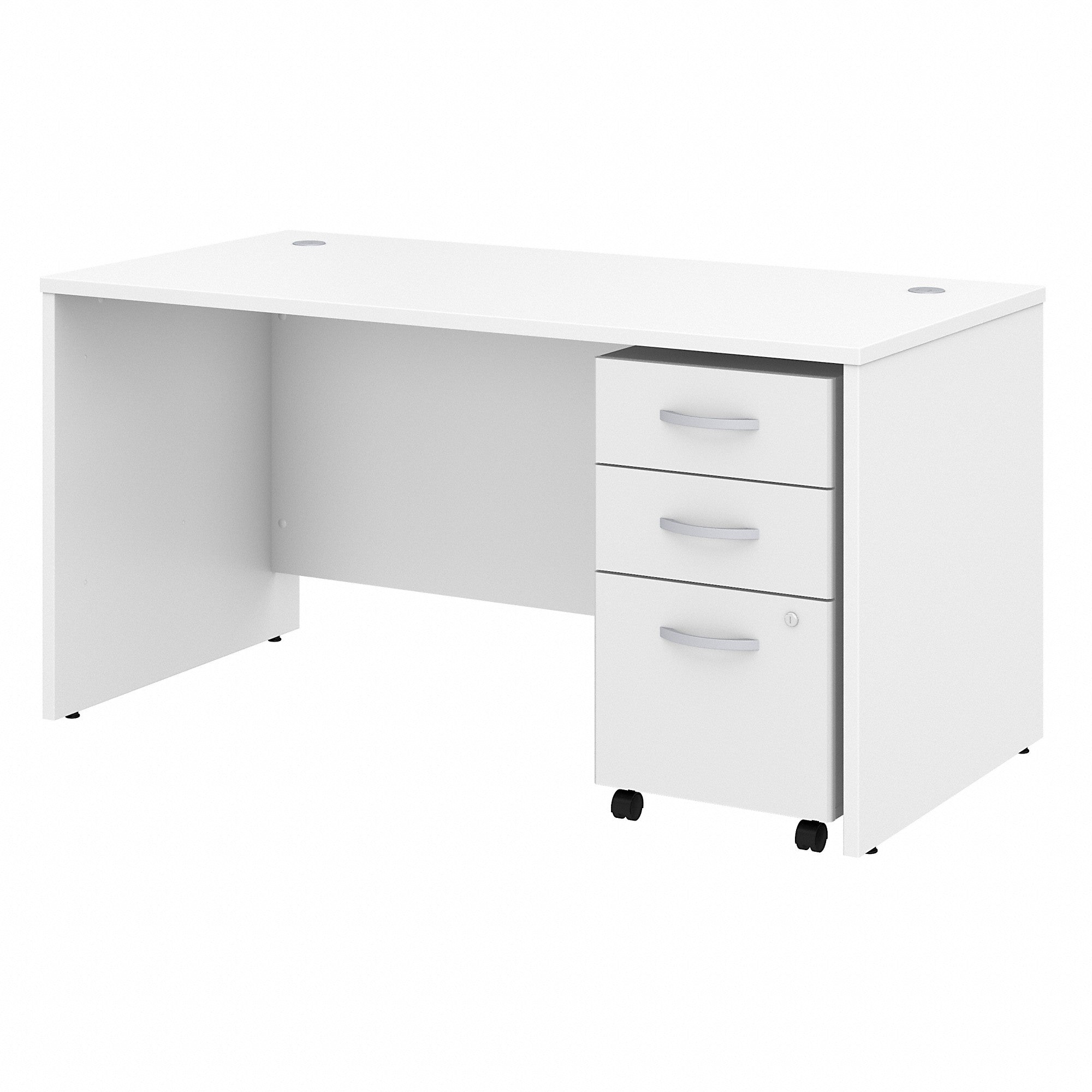 Bush Business Furniture Studio C 60W x 30D Office Desk with Mobile File Cabinet