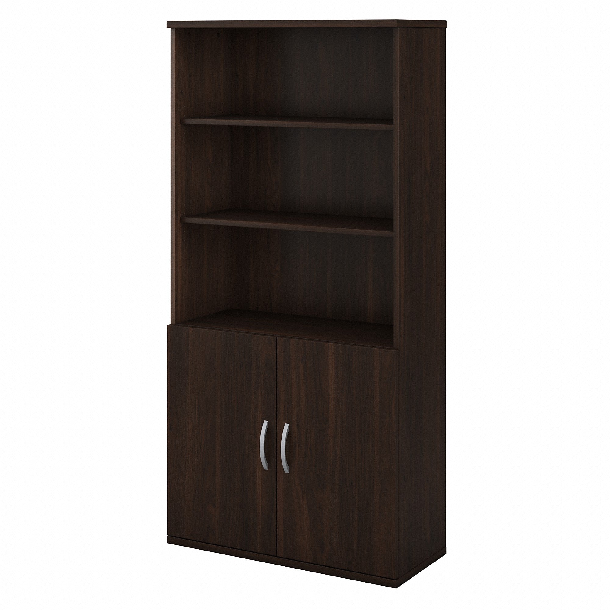 Bush Business Furniture Studio C Tall 5 Shelf Bookcase with Doors