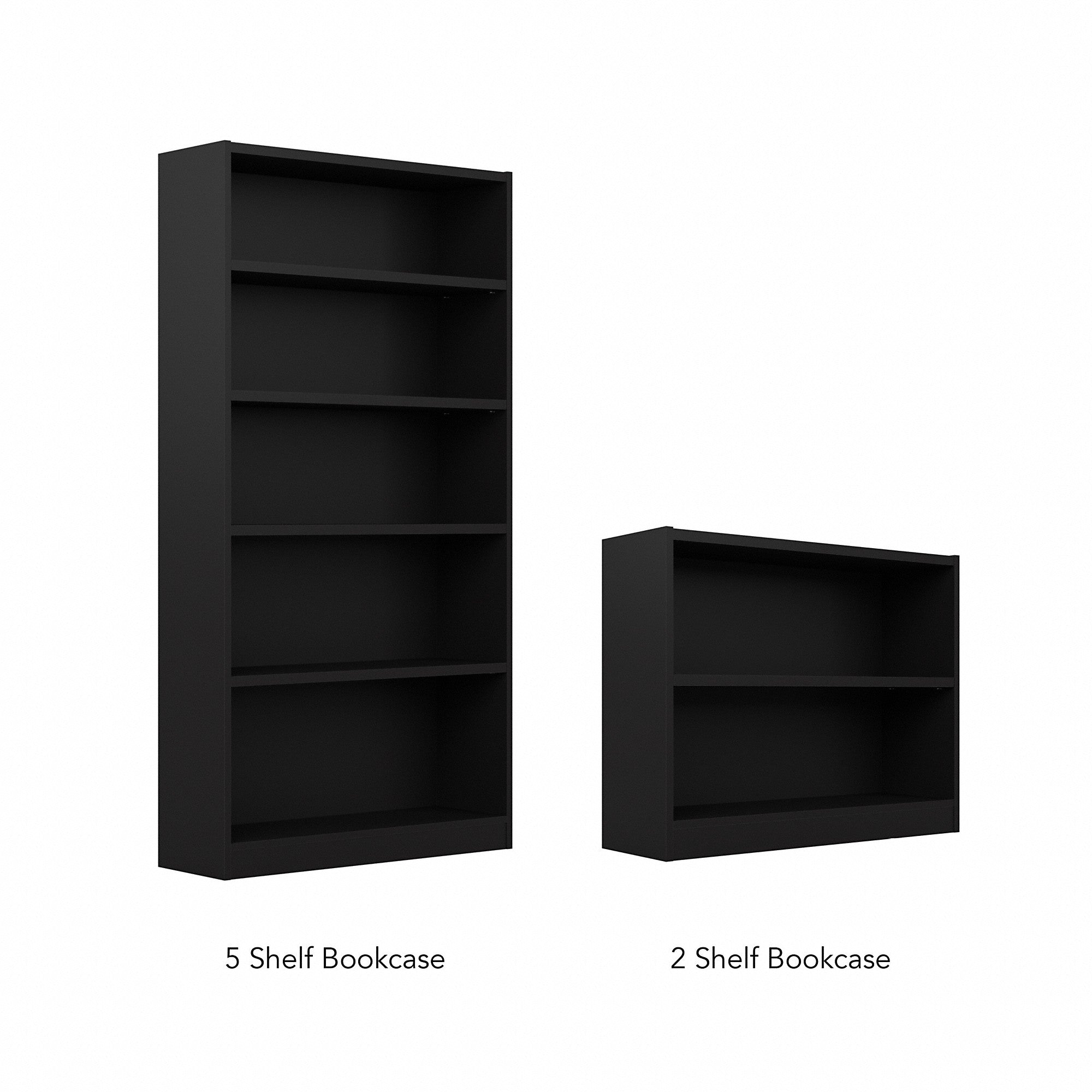 Bush Furniture Universal Small 2 Shelf Bookcase - Set of 2