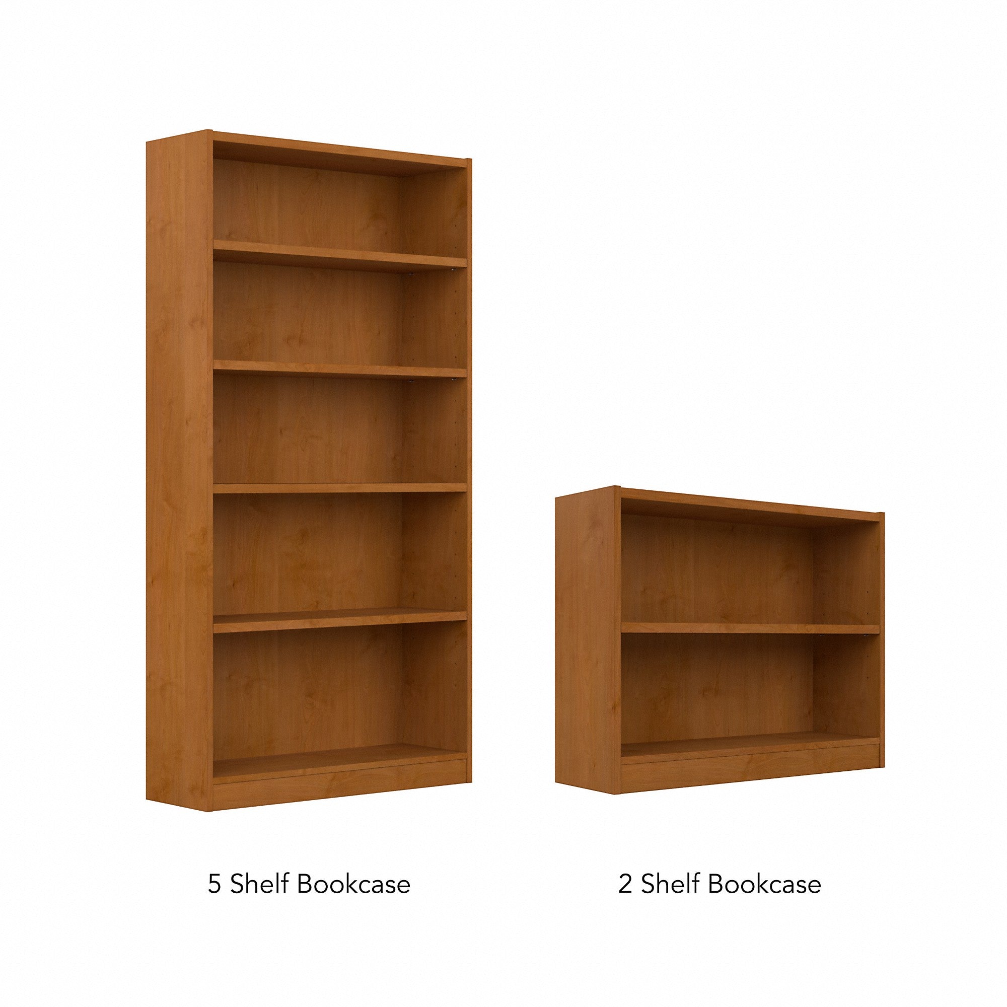 Bush Furniture Universal Small 2 Shelf Bookcase - Set of 2