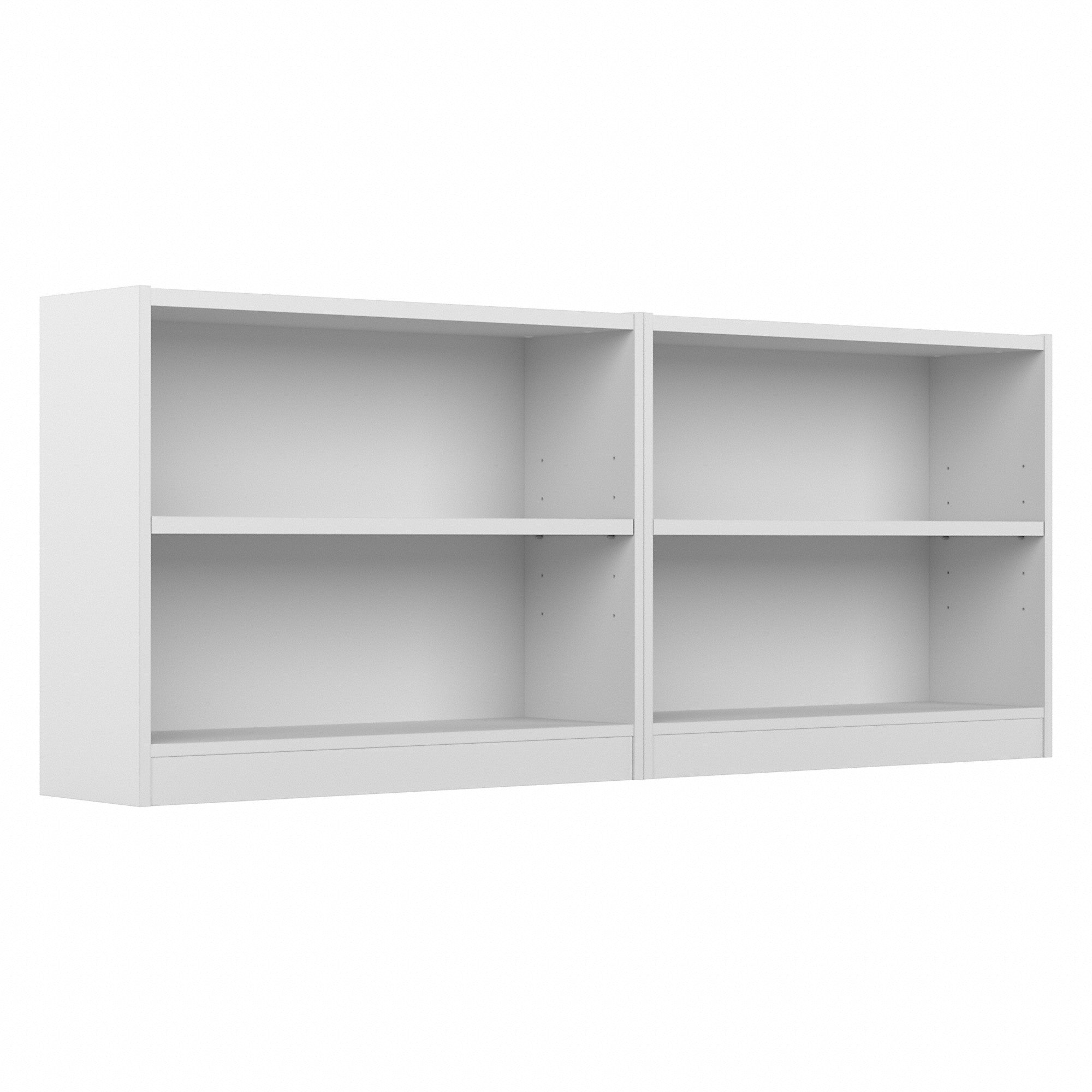 Bush Furniture Universal Small 2 Shelf Bookcase - Set of 2