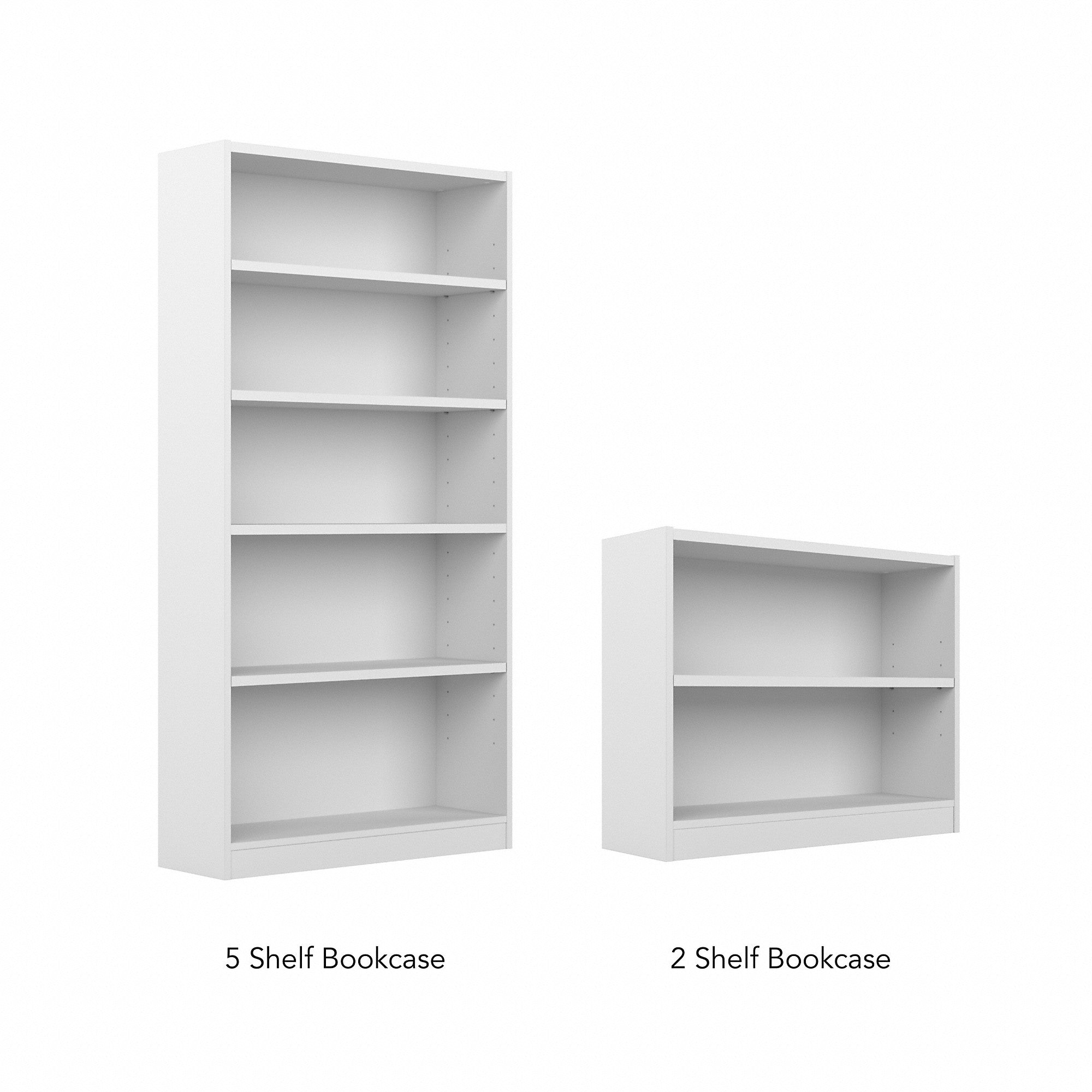 Bush Furniture Universal Small 2 Shelf Bookcase - Set of 2