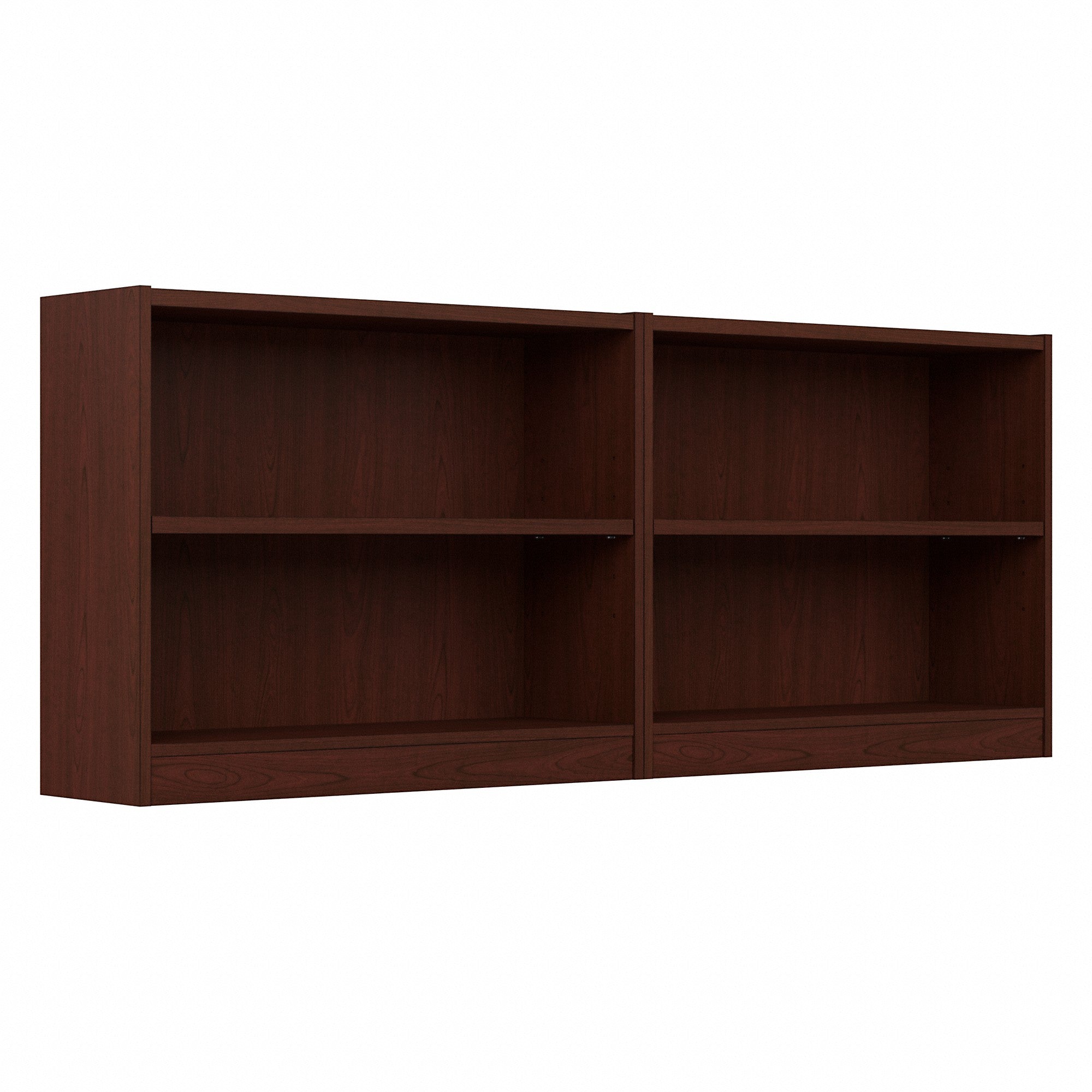 Bush Furniture Universal Small 2 Shelf Bookcase - Set of 2