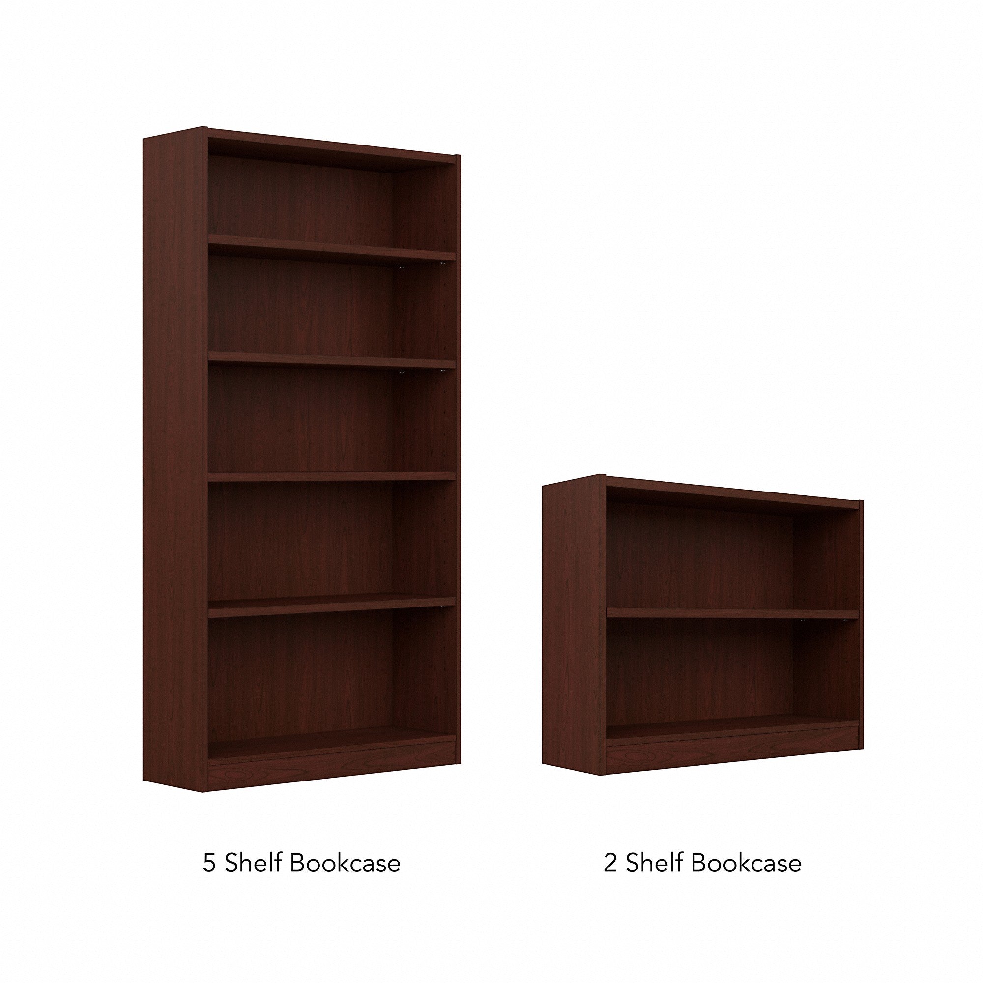 Bush Furniture Universal Small 2 Shelf Bookcase - Set of 2