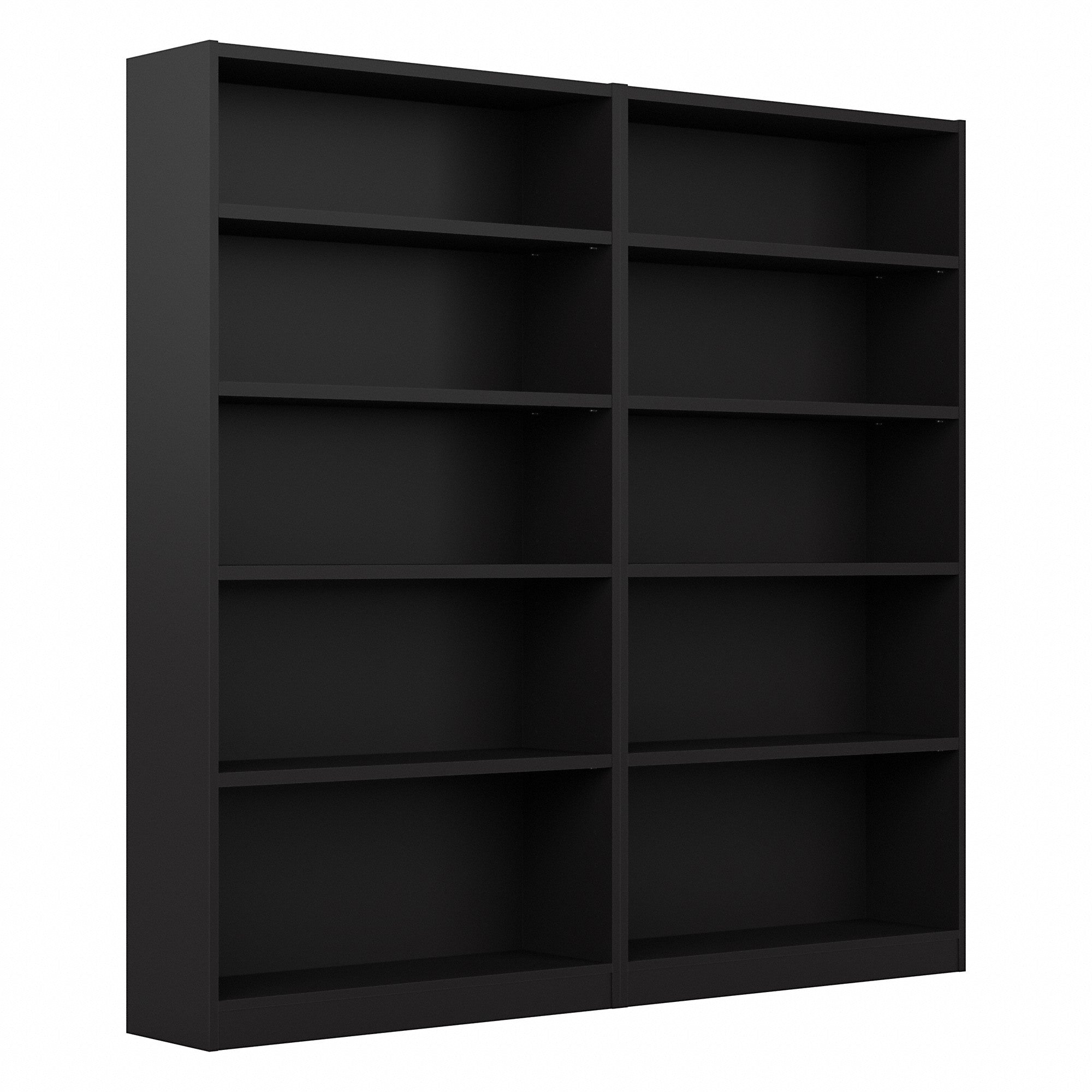 Bush Furniture Universal Tall 5 Shelf Bookcase - Set of 2