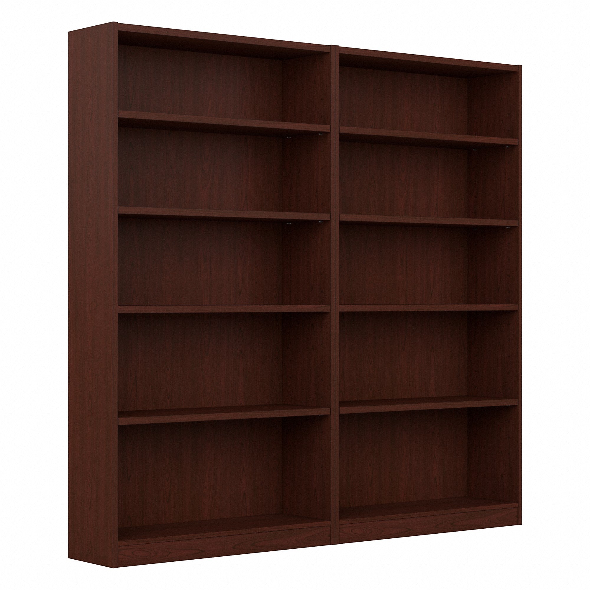 Bush Furniture Universal Tall 5 Shelf Bookcase - Set of 2