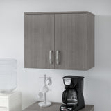 Bush Business Furniture Universal Wall Cabinet with Doors and Shelves