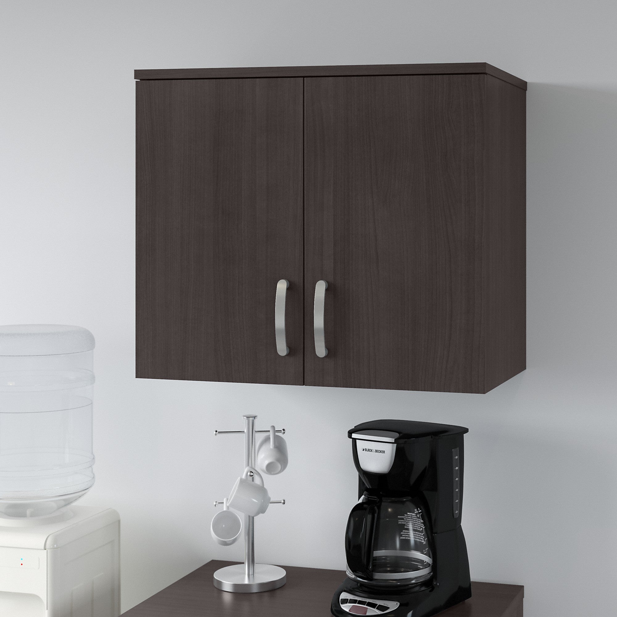 Bush Business Furniture Universal Wall Cabinet with Doors and Shelves