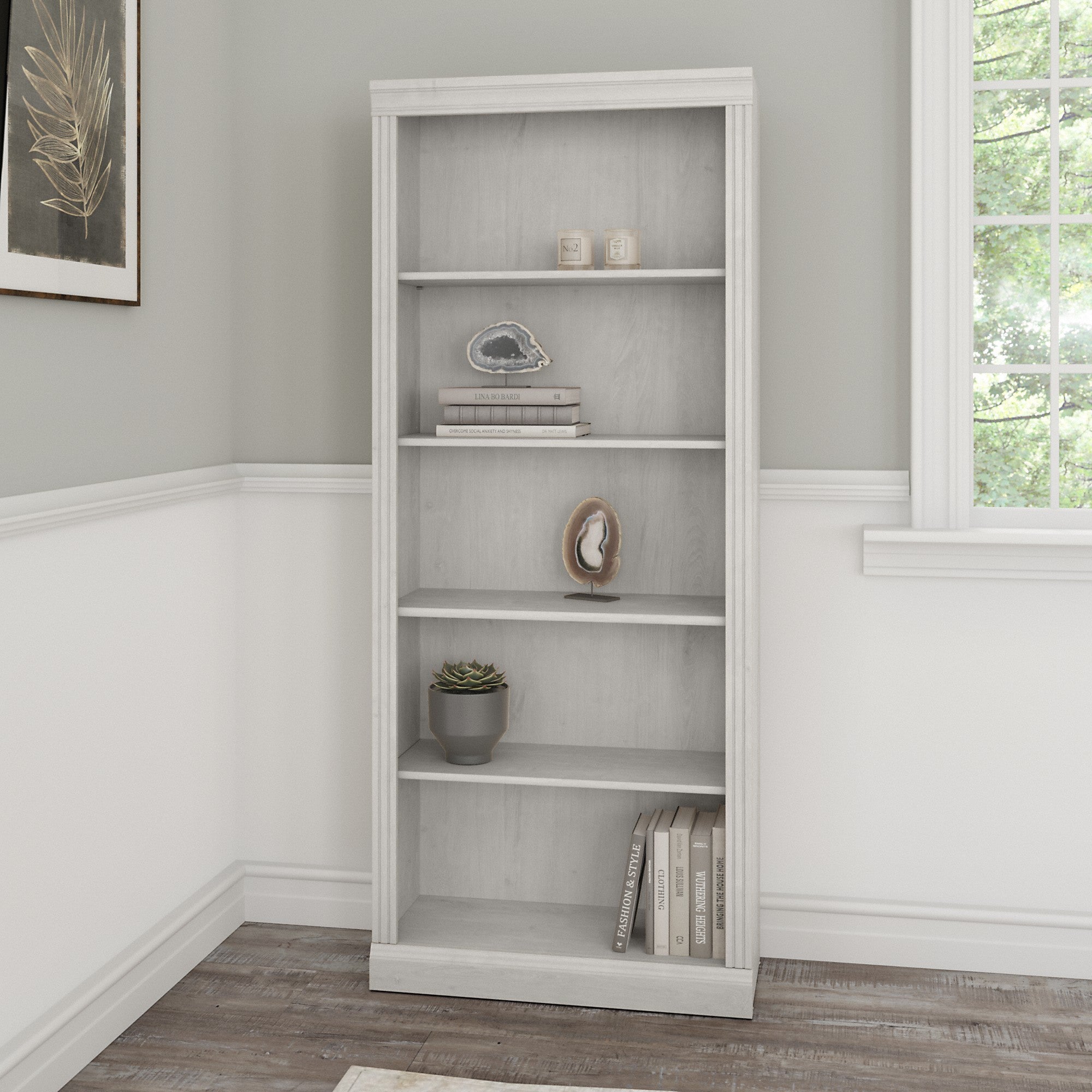 Bush Furniture Saratoga Tall 5 Shelf Bookcase