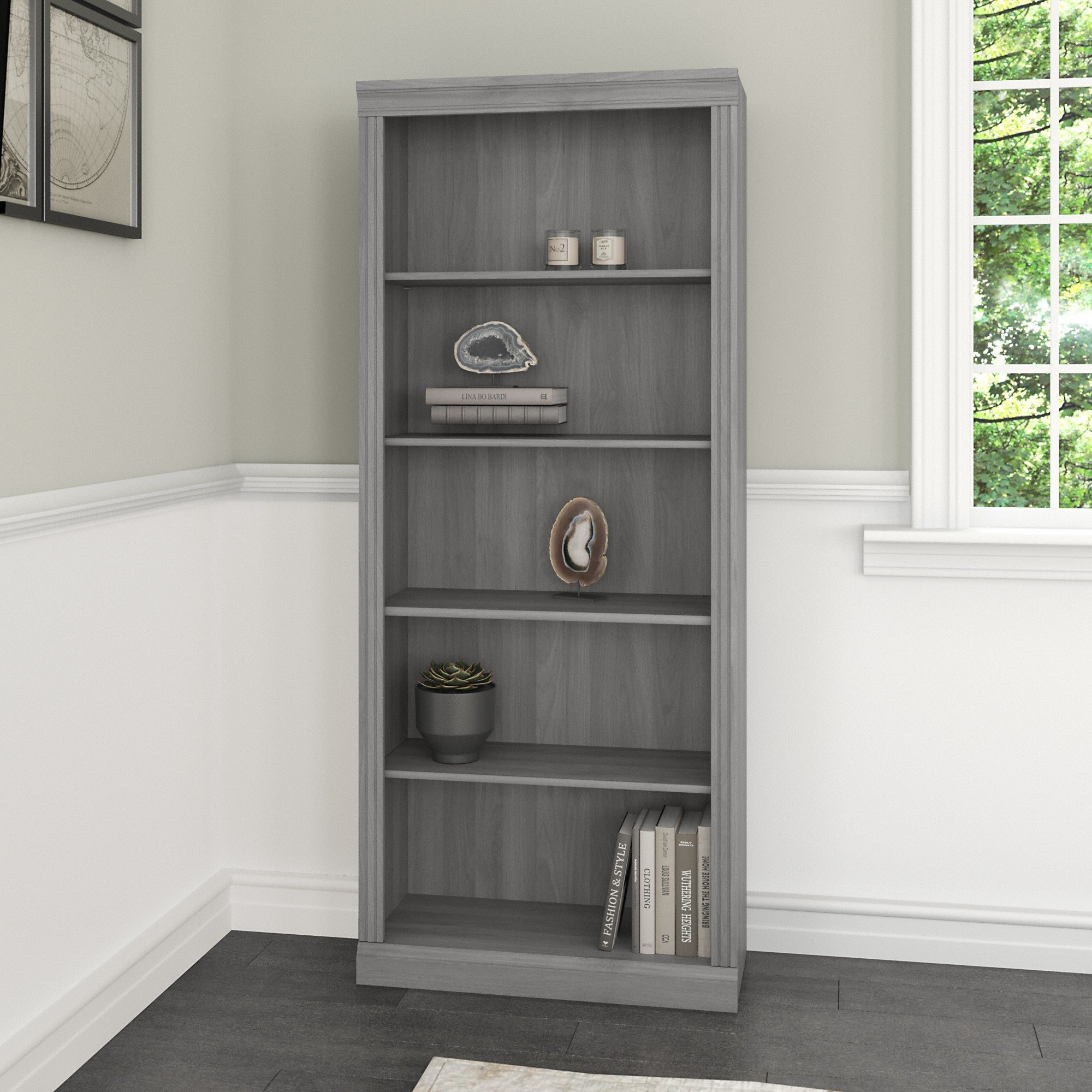 Bush Furniture Saratoga Tall 5 Shelf Bookcase