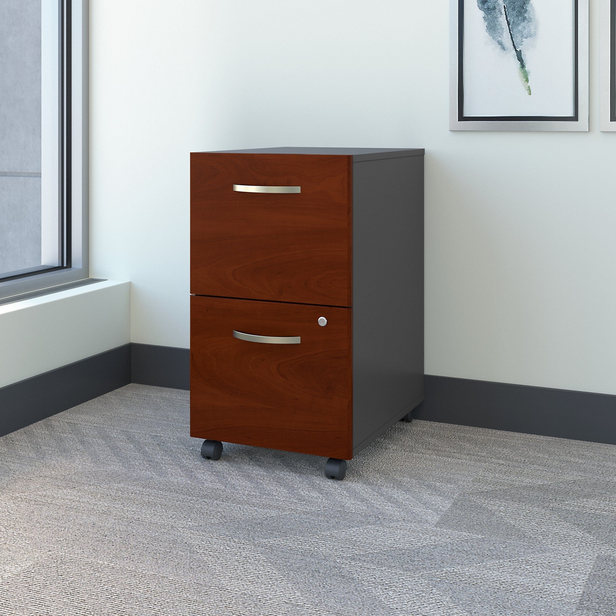 Bush Business Furniture Series C 2 Drawer Mobile File Cabinet - Assembled