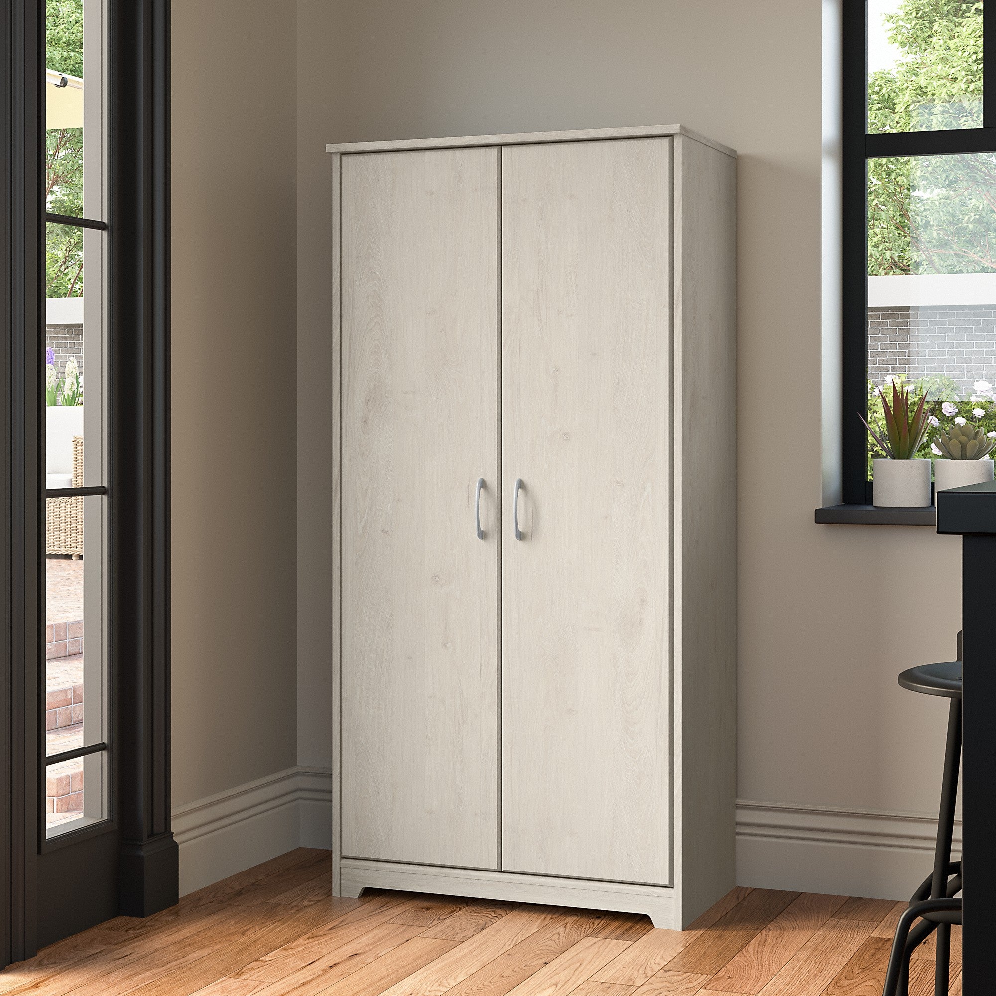 Bush Furniture Cabot Tall Kitchen Pantry Cabinet with Doors