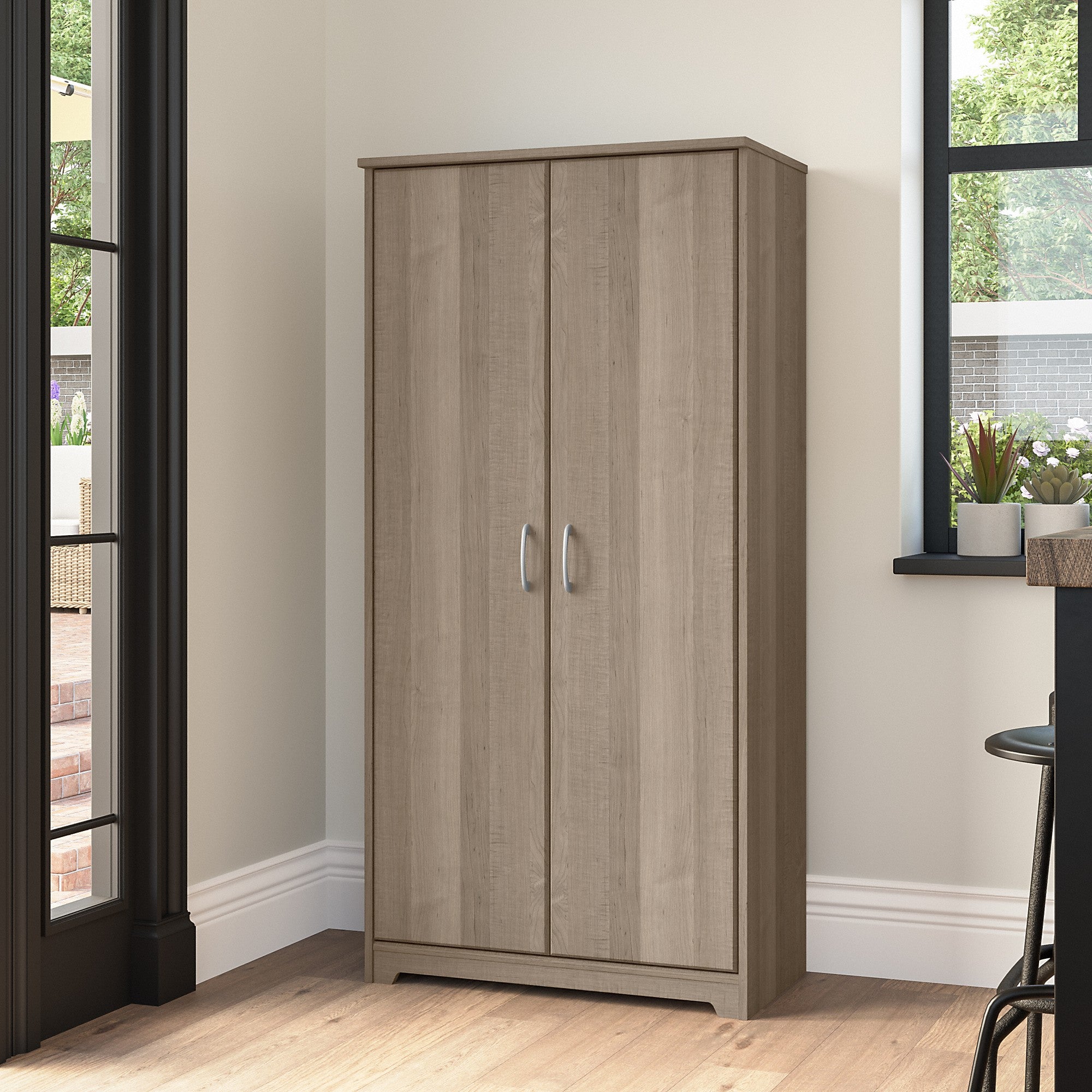 Bush Furniture Cabot Tall Kitchen Pantry Cabinet with Doors