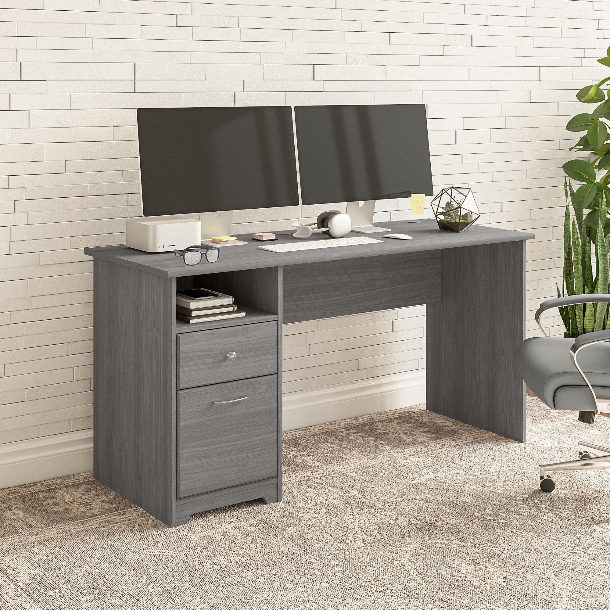 Bush Furniture Cabot 60W Computer Desk with Drawers