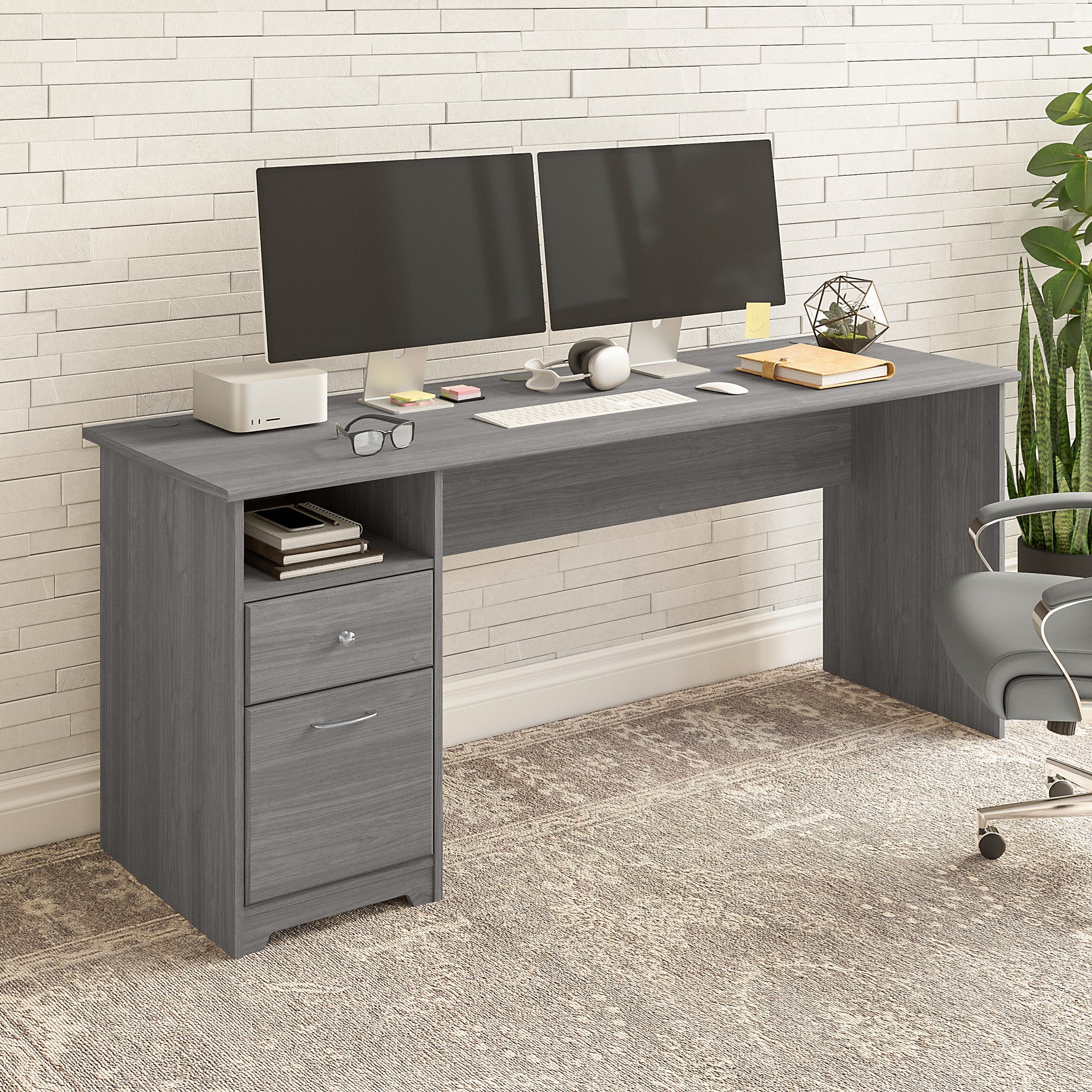 Bush Furniture Cabot 72W Computer Desk with Drawers