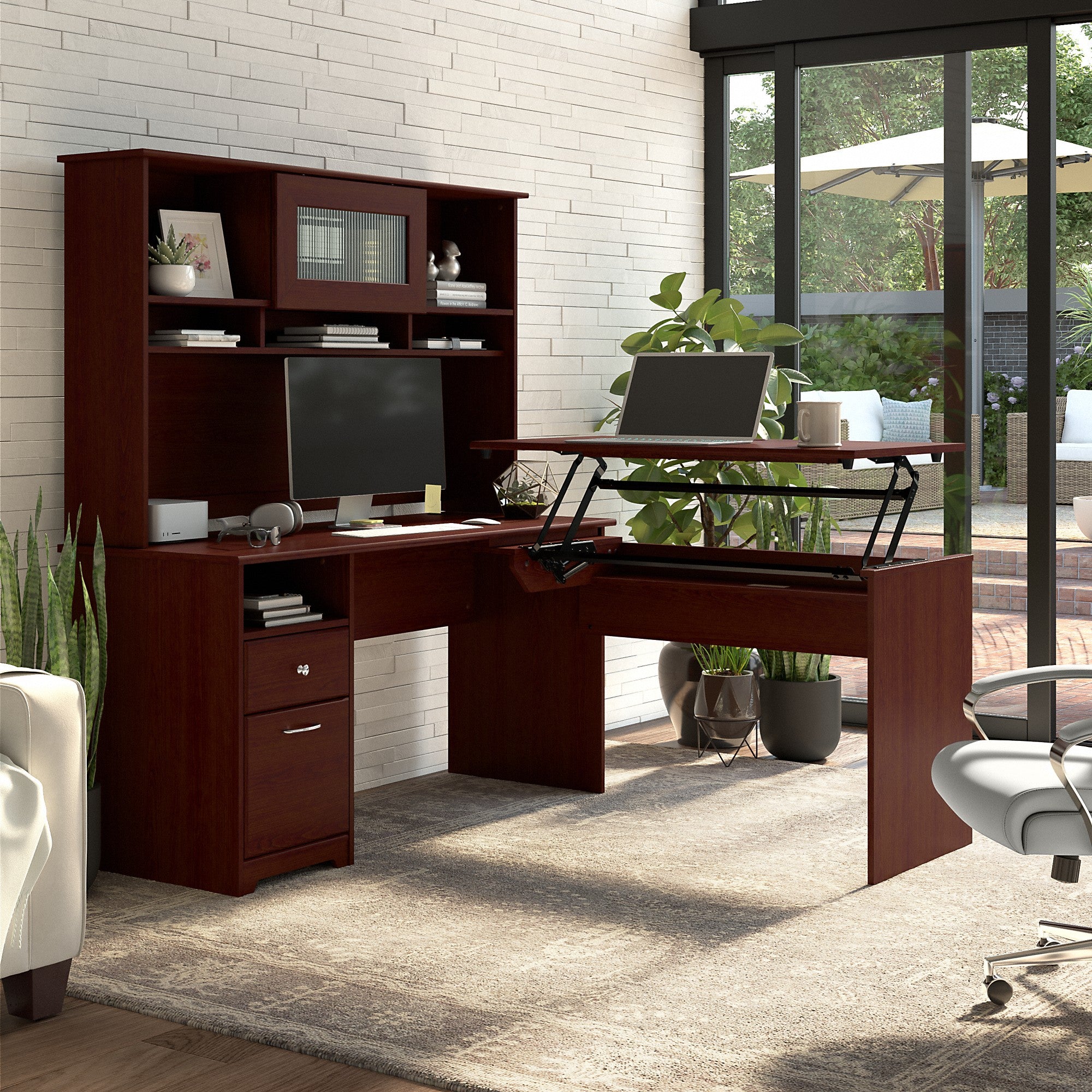 Bush Furniture Cabot 60W Computer Desk with Drawers