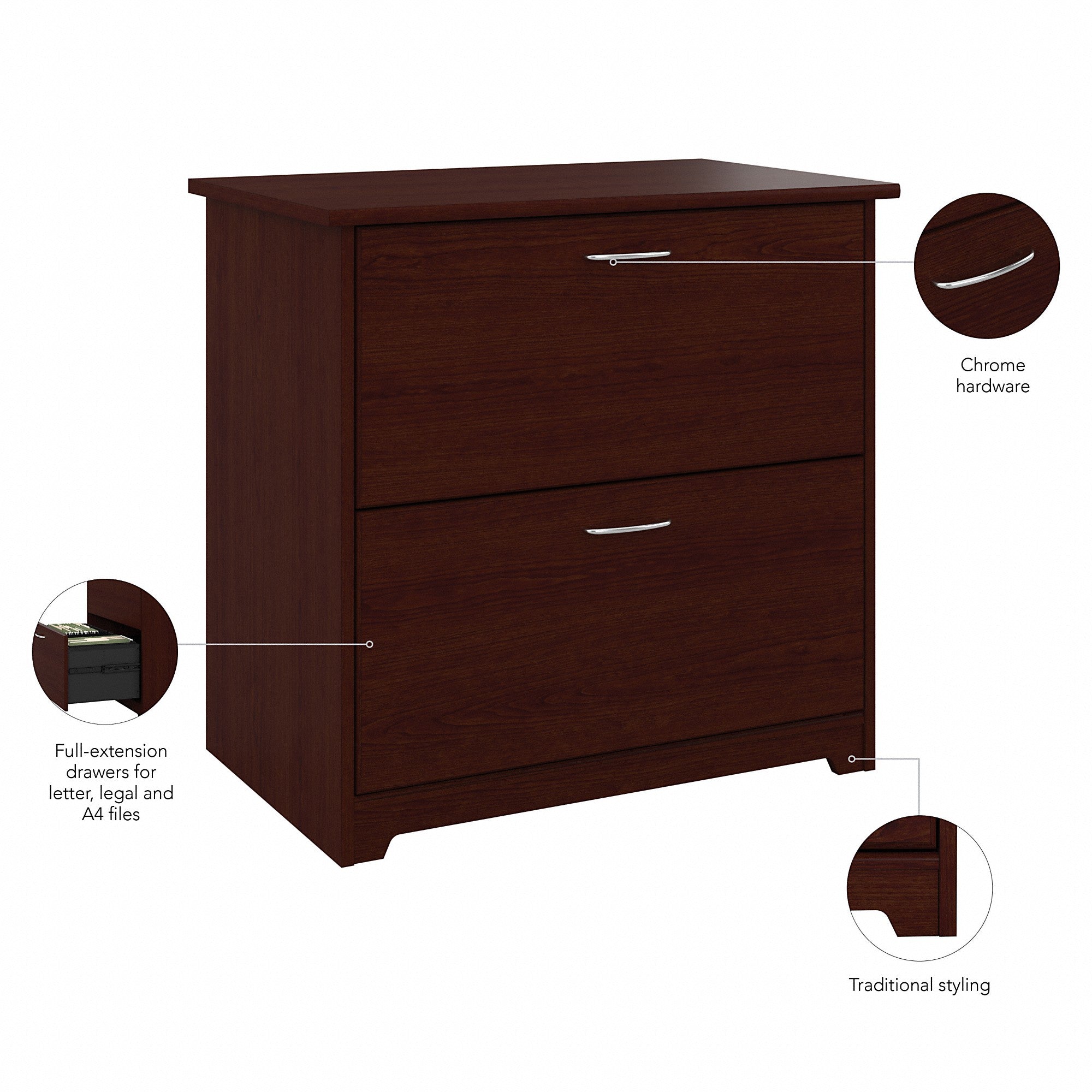 Bush Furniture Cabot 2 Drawer Lateral File Cabinet