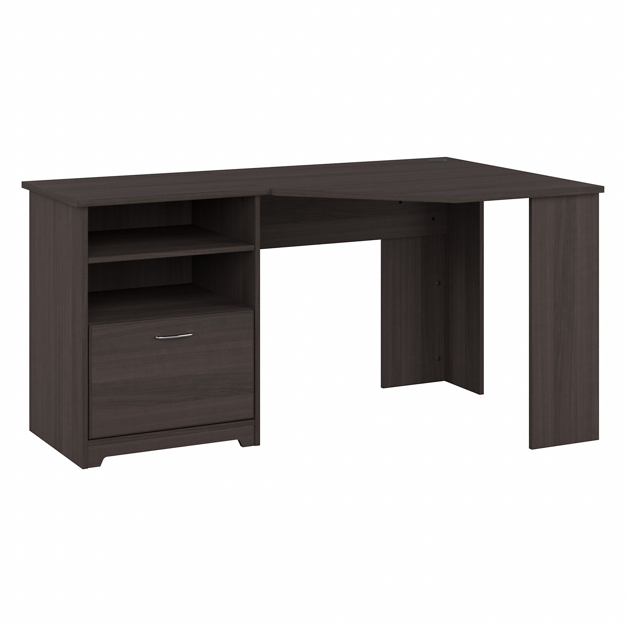 Bush Furniture Cabot 60W Corner Desk with Storage