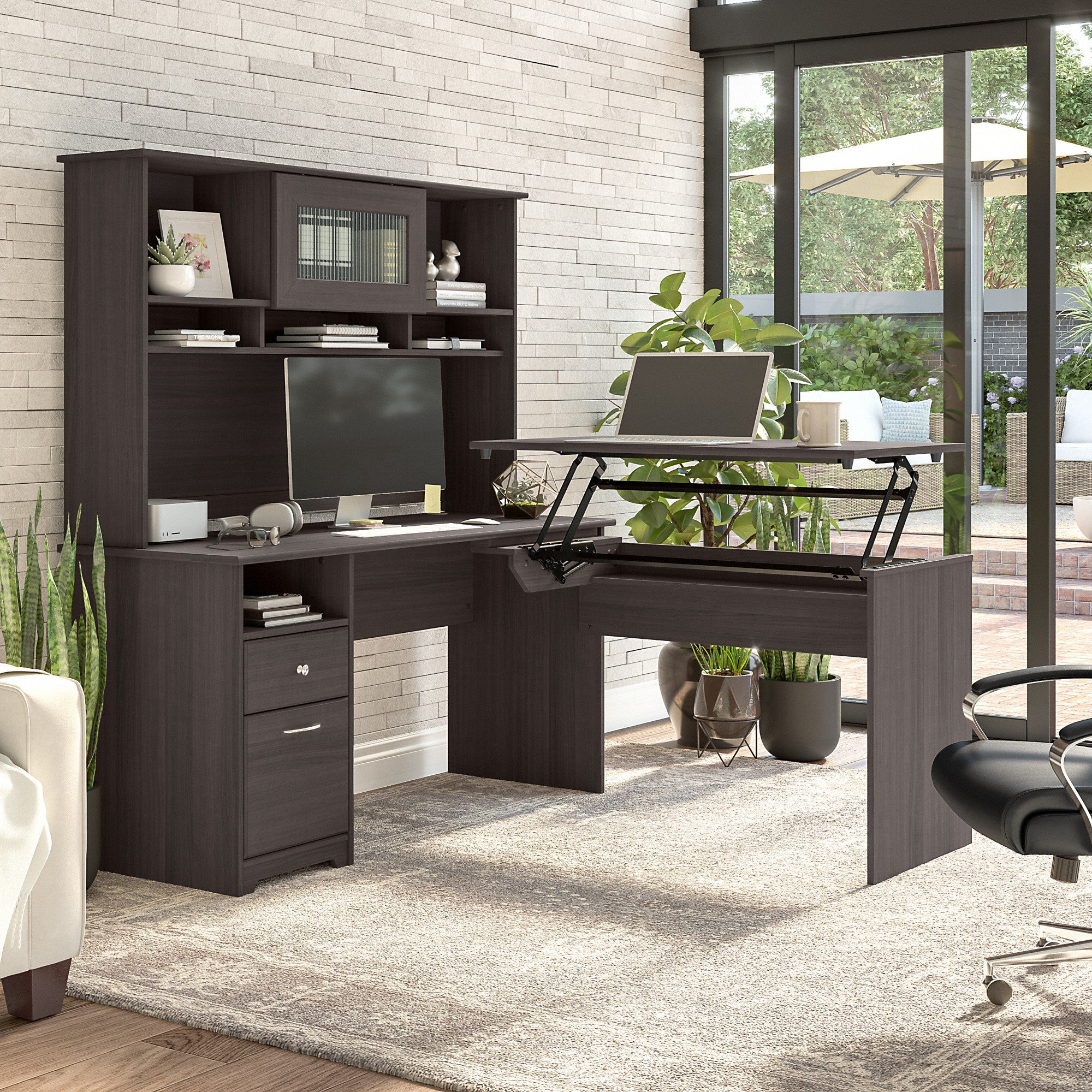 Bush Furniture Cabot 60W Computer Desk with Drawers