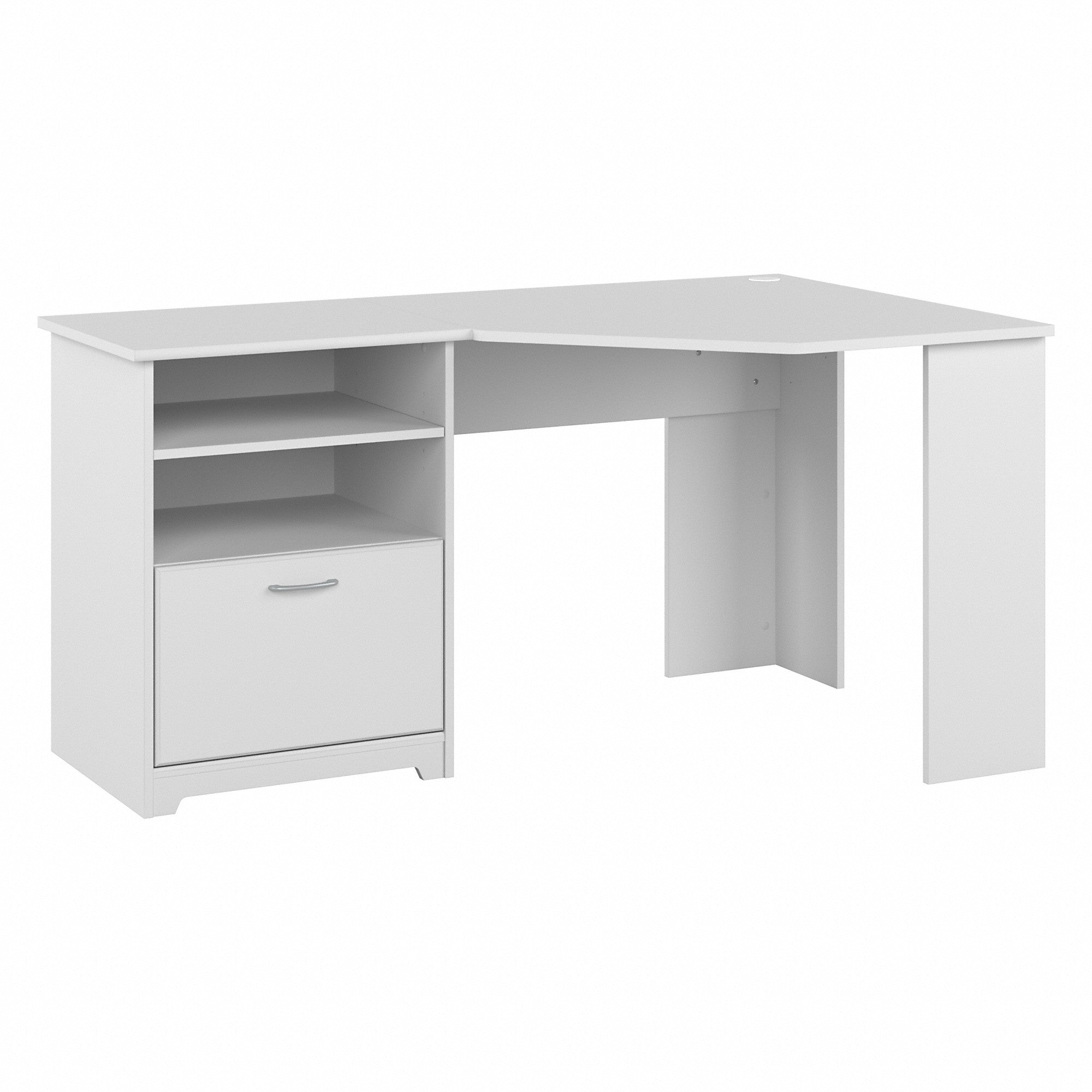 Bush Furniture Cabot 60W Corner Desk with Storage