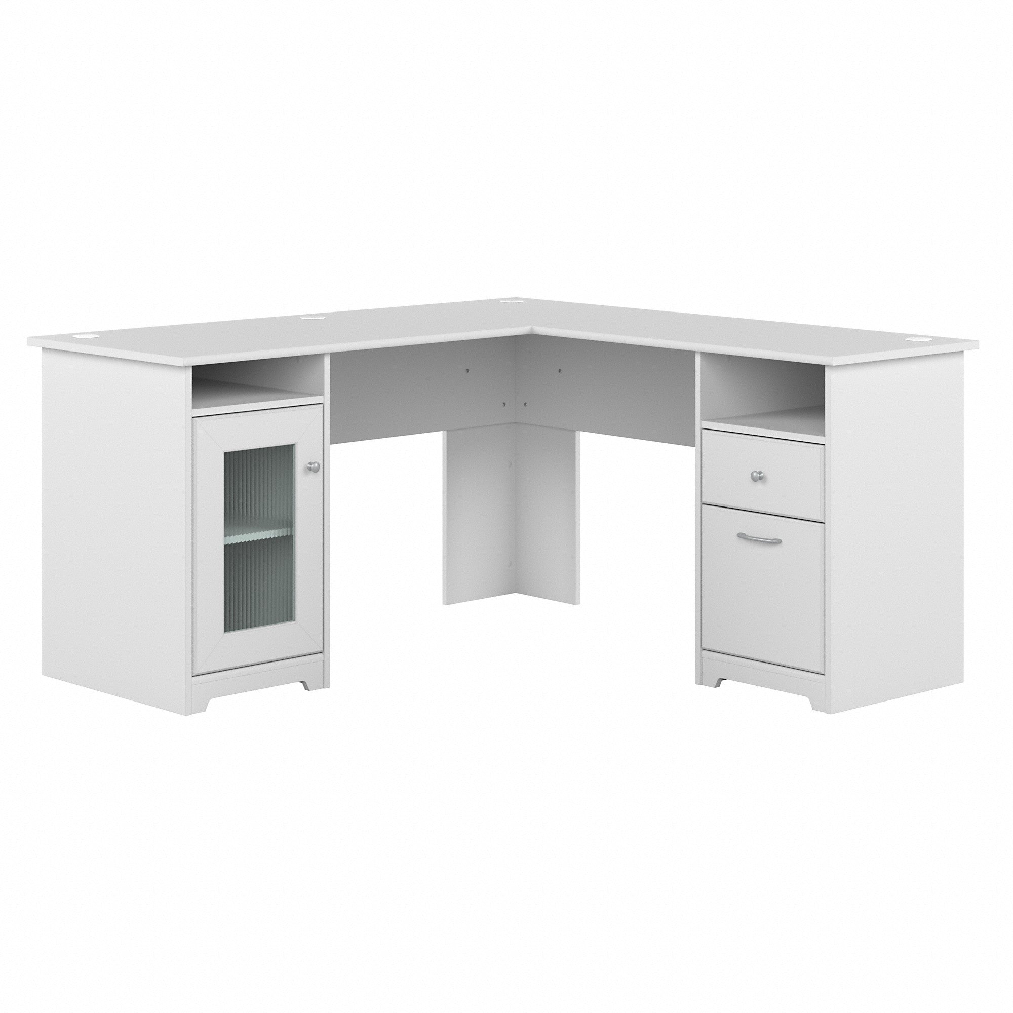 Bush Furniture Cabot 60W L Shaped Computer Desk with Storage