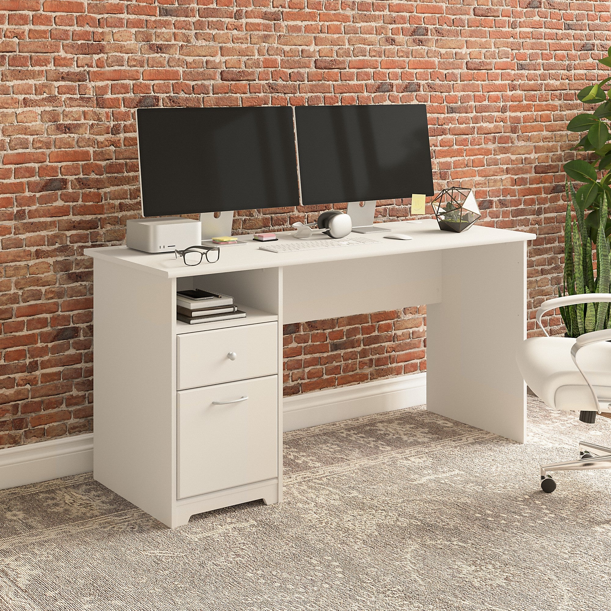 Bush Furniture Cabot 60W Computer Desk with Drawers