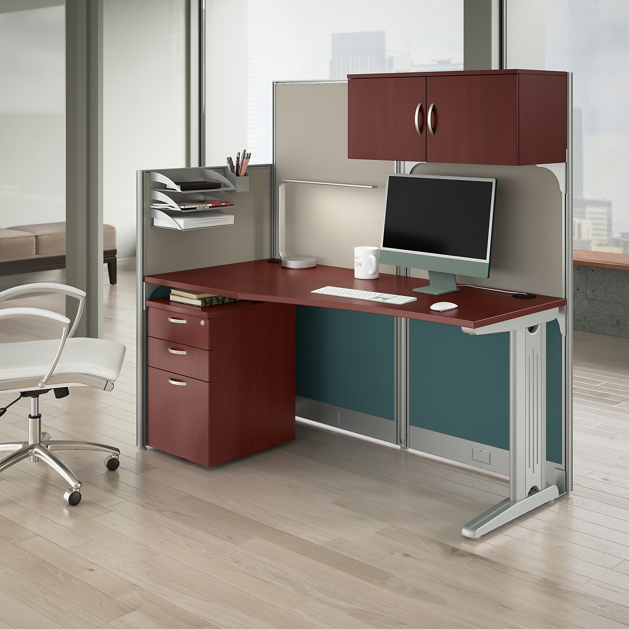 Bush Business Furniture Office in an Hour 65W x 33D Cubicle Workstation with Storage