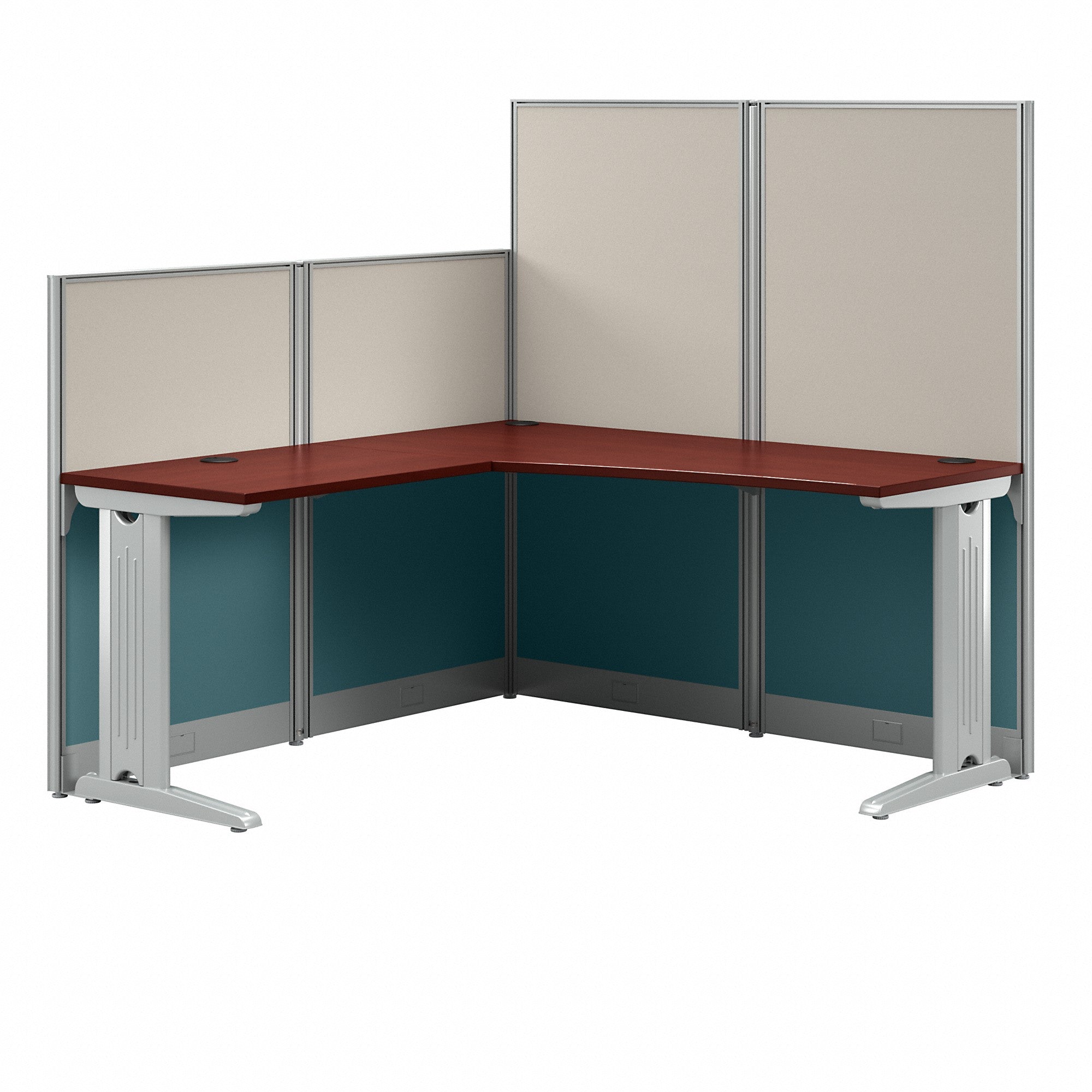 Bush Business Furniture Office in an Hour 65W x 65D L Shaped Cubicle Workstation