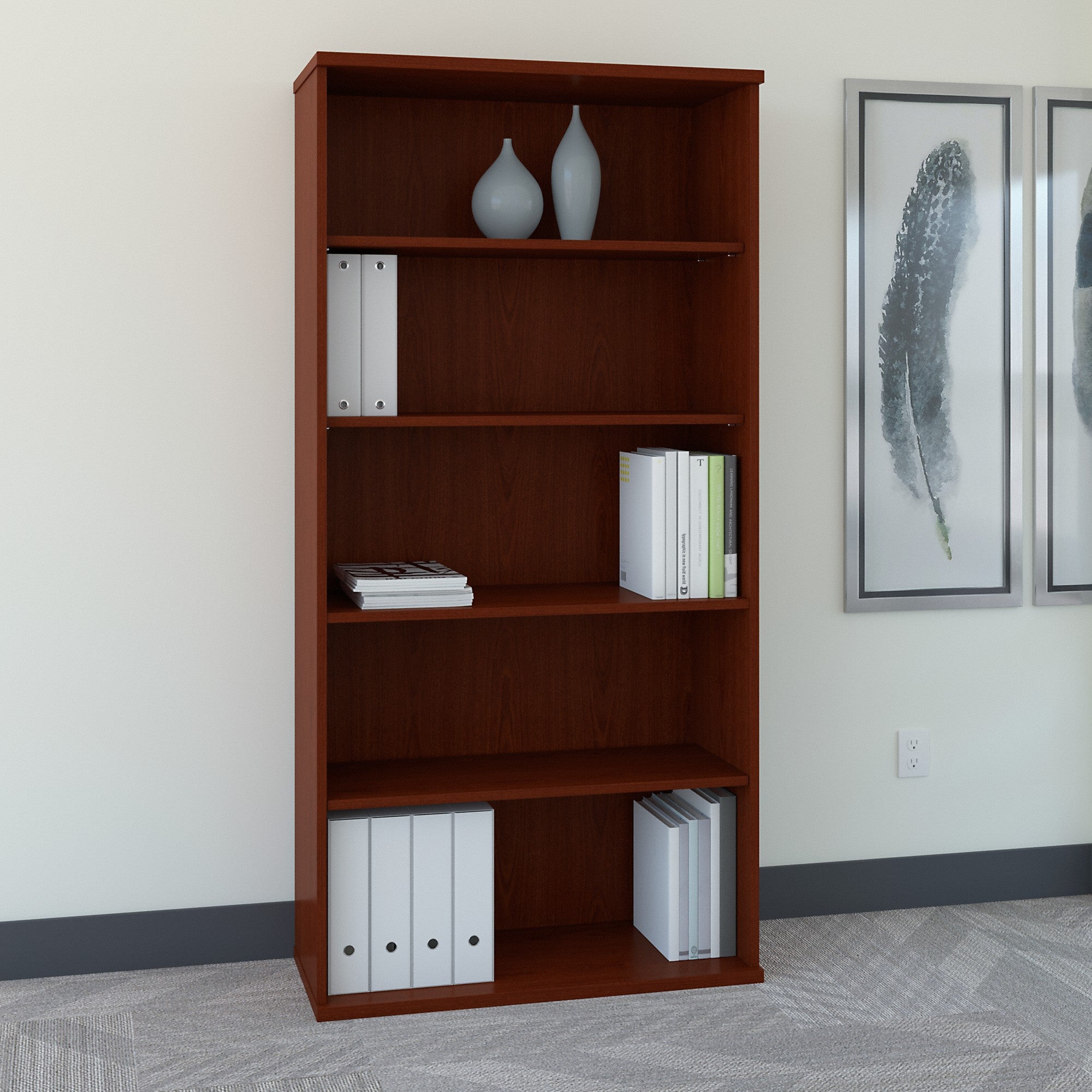 Bush Business Furniture Series C 36W 5 Shelf Bookcase