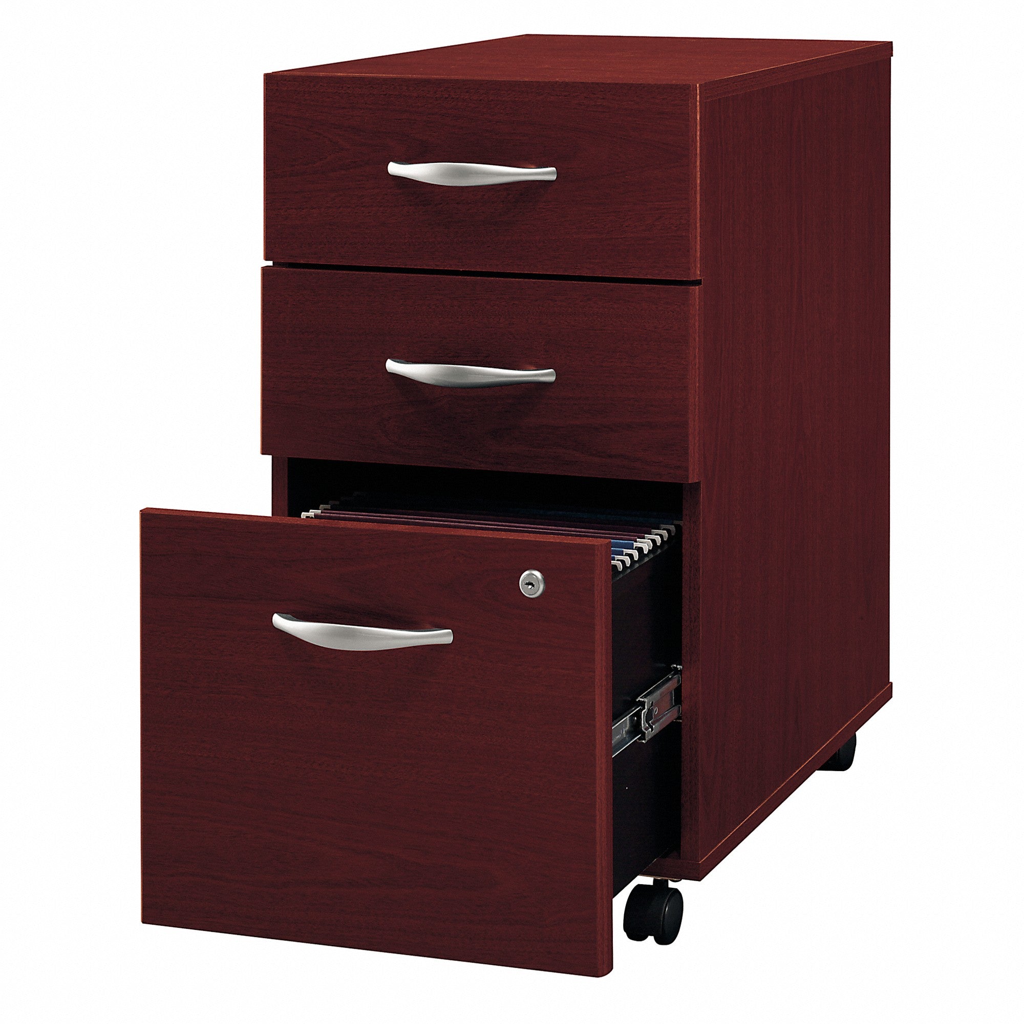 Bush Business Furniture Series C 3 Drawer Mobile File Cabinet - Assembled