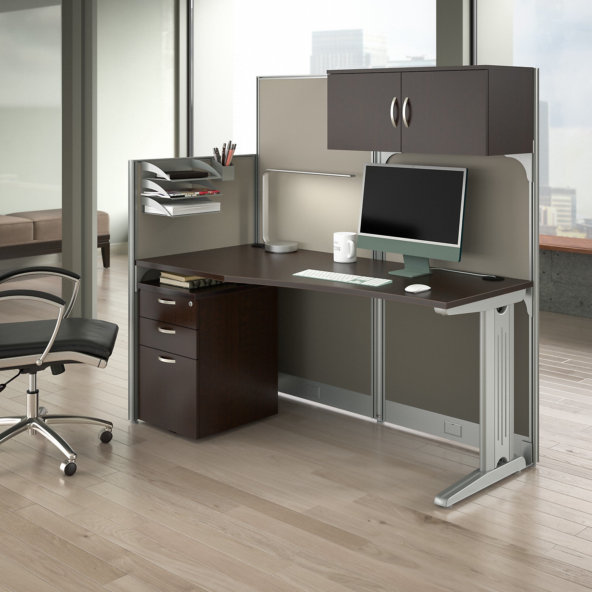 Bush Business Furniture Office in an Hour 65W x 33D Cubicle Workstation with Storage