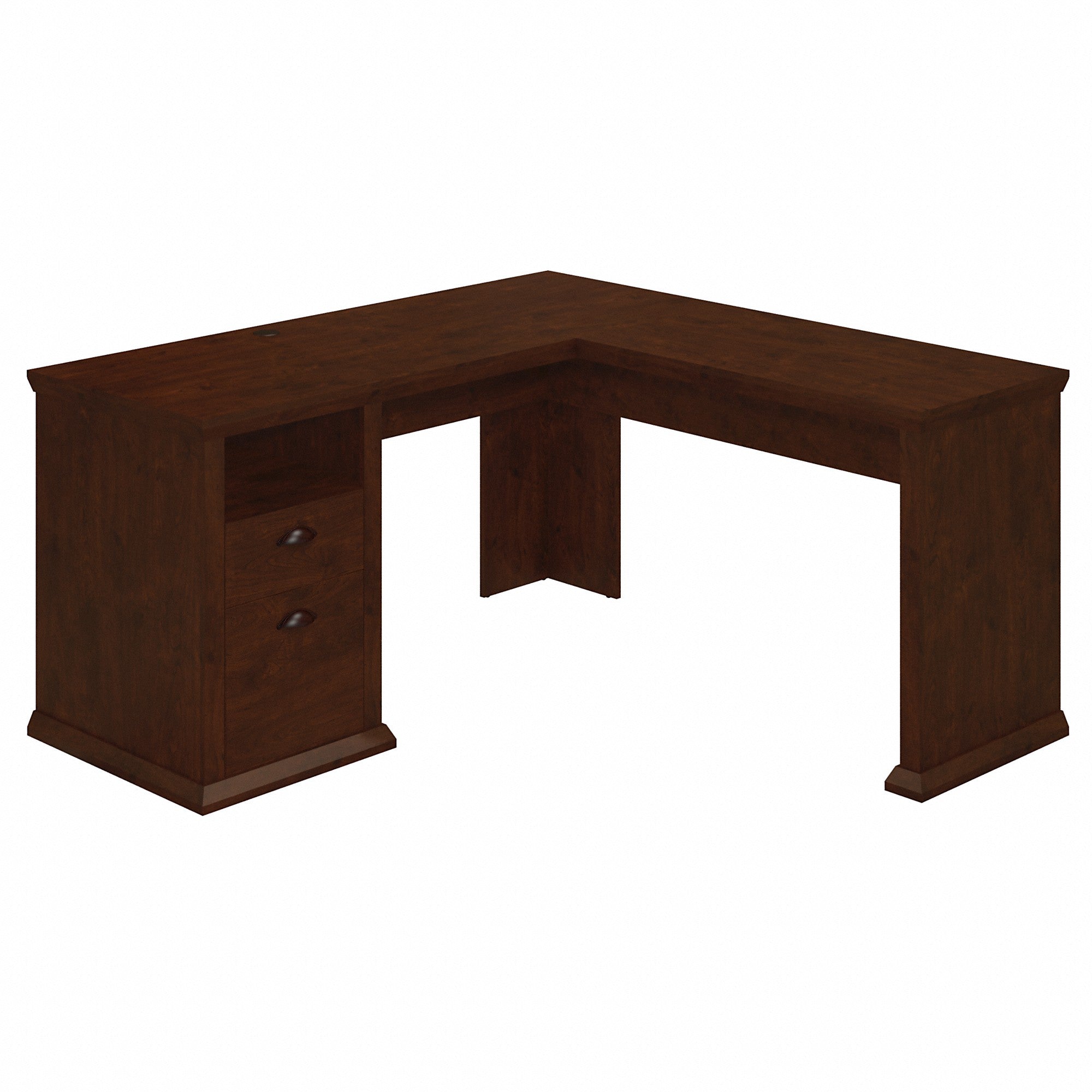 Bush Furniture Yorktown 60W L Shaped Desk with Storage