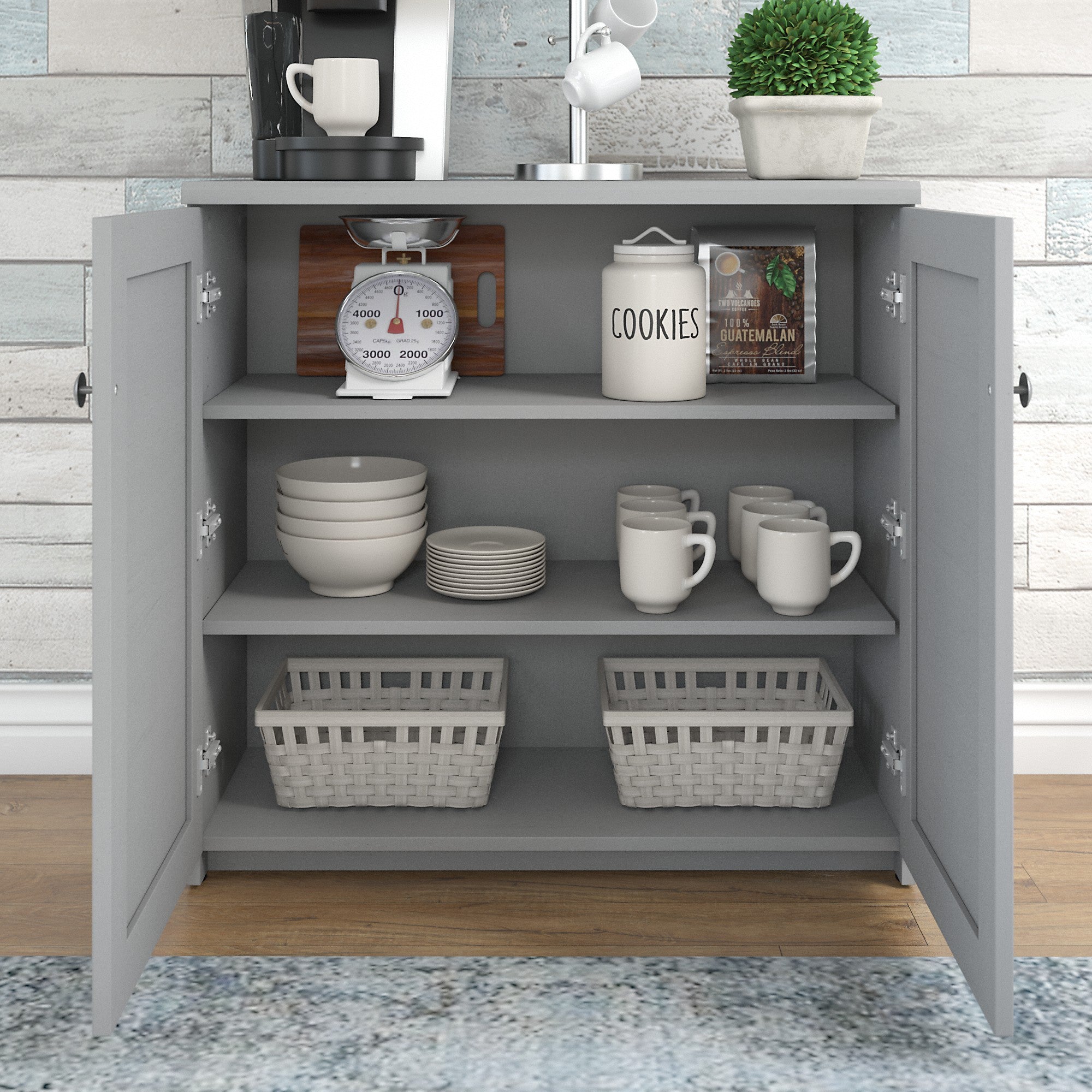 Bush Furniture Fairview Small Storage Cabinet with Doors and Shelves