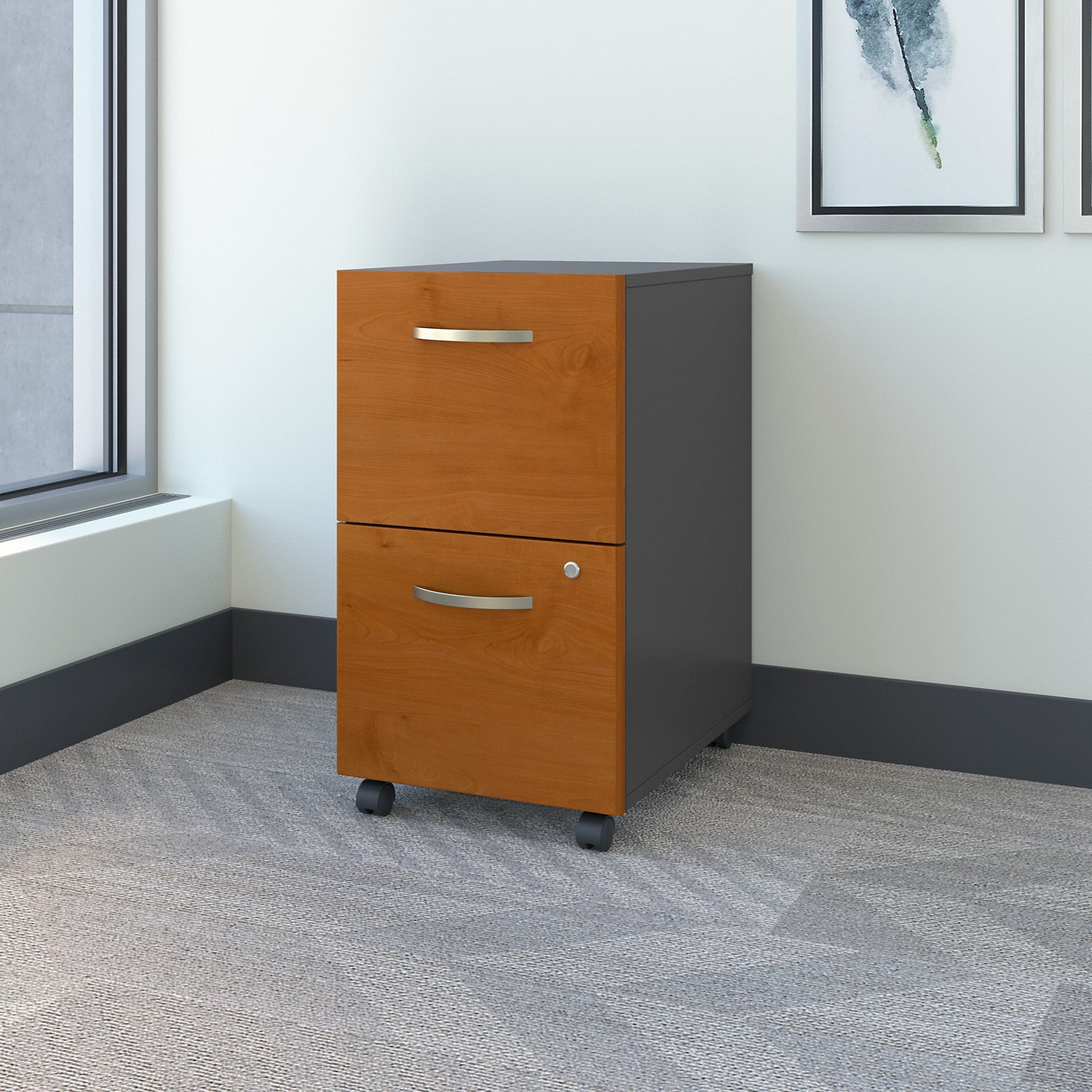 Bush Business Furniture Series C 2 Drawer Mobile File Cabinet - Assembled