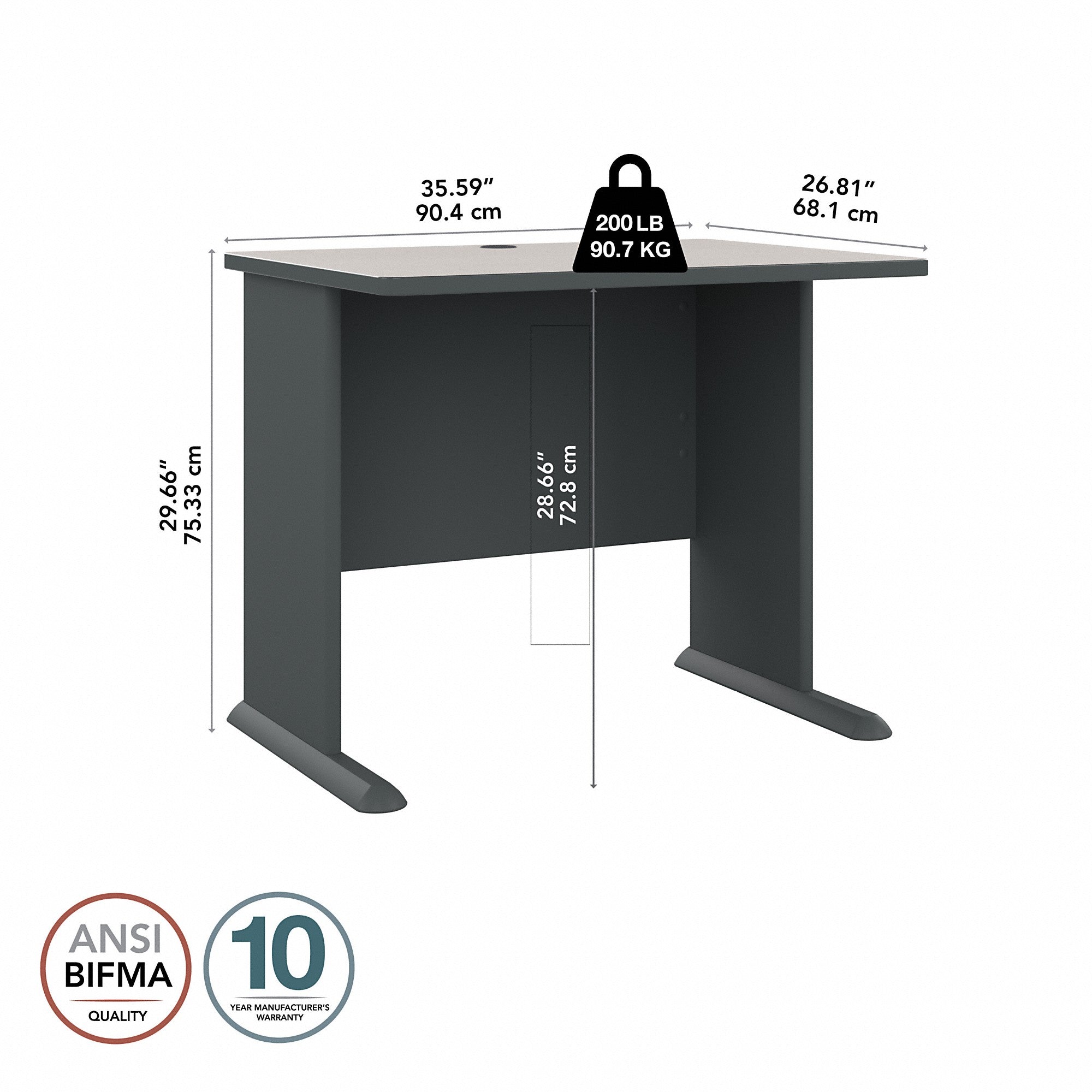 Bush Business Furniture Series A 36W Desk