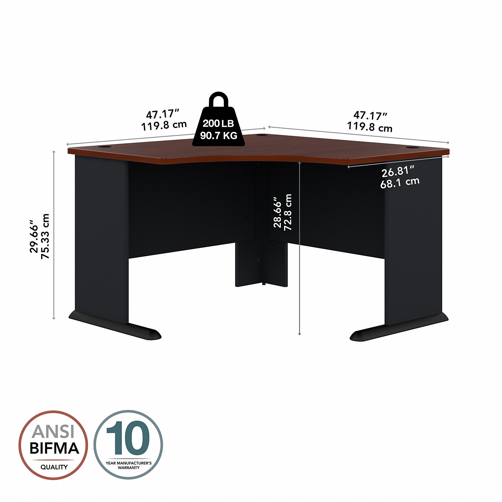 Bush Business Furniture Series A 48W Corner Desk