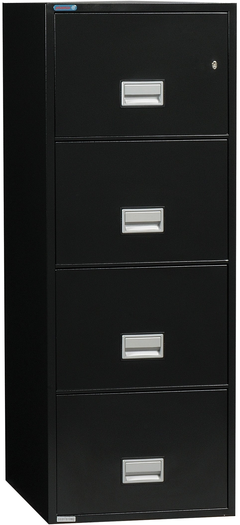 Vertical 25 inch 4-Drawer Letter Fire and Water Resistant File Cabinet