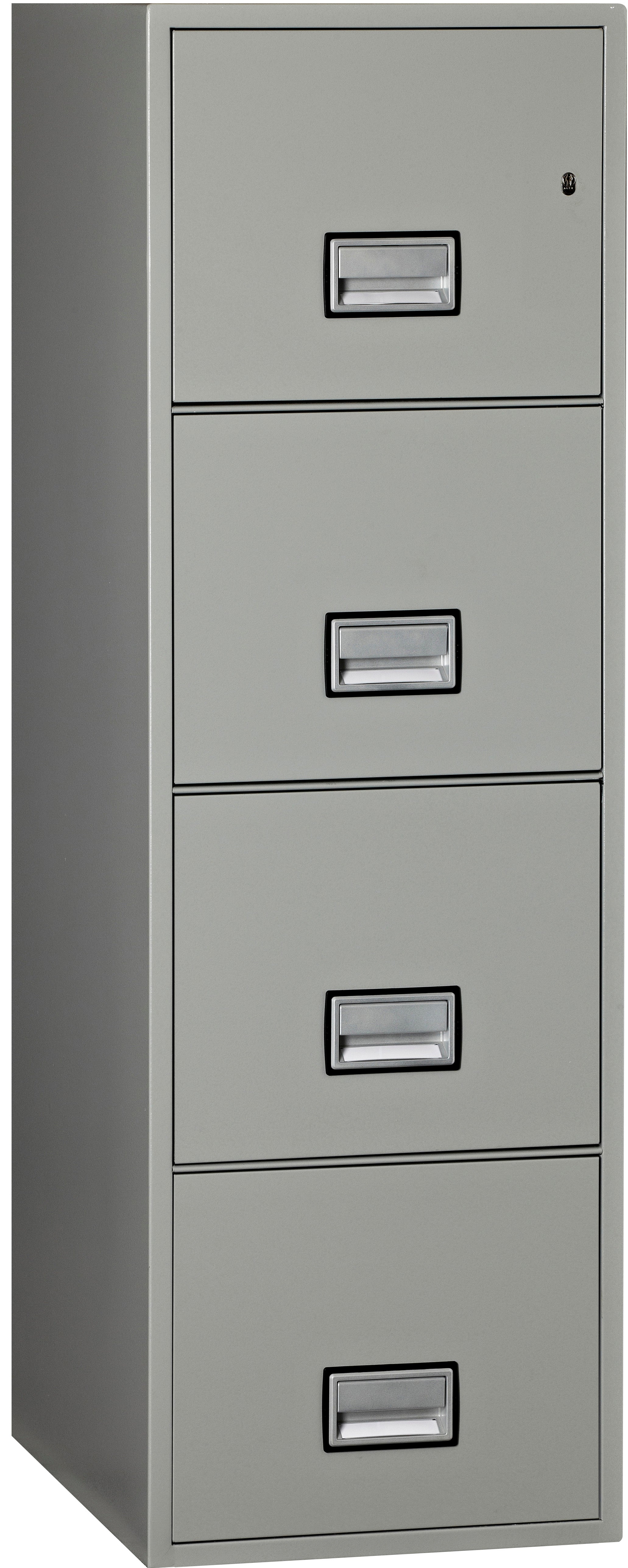 Vertical 25 inch 4-Drawer Letter Fire and Water Resistant File Cabinet