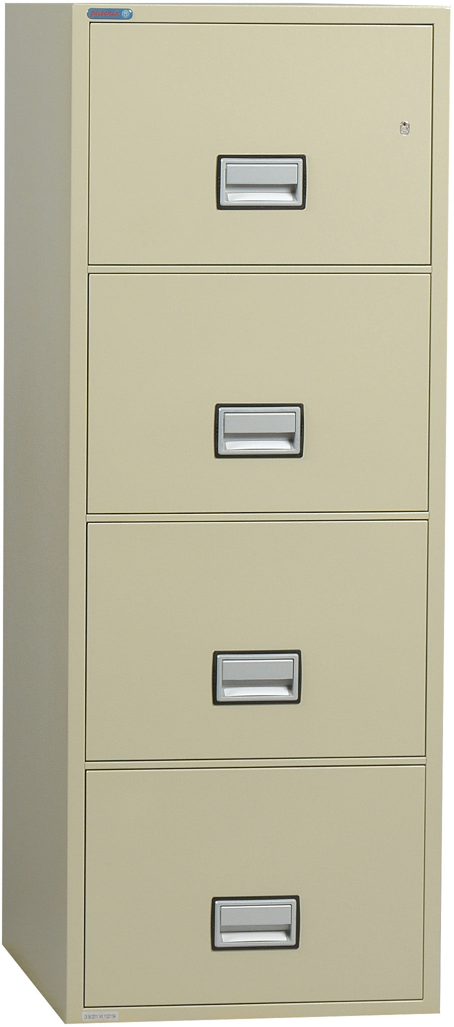 Vertical 25 inch 4-Drawer Letter Fire and Water Resistant File Cabinet